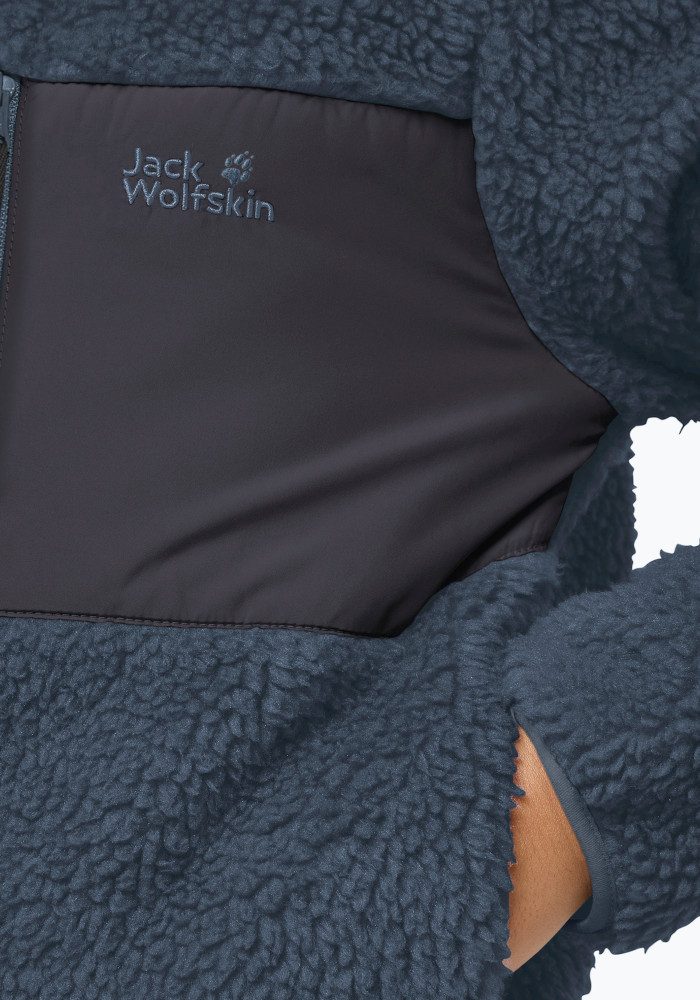 Jack Wolfskin Fleecejacke ICE CURL JACKET K mit Eingrifftaschen und Brusttaschen, atmungsaktiv, winddicht