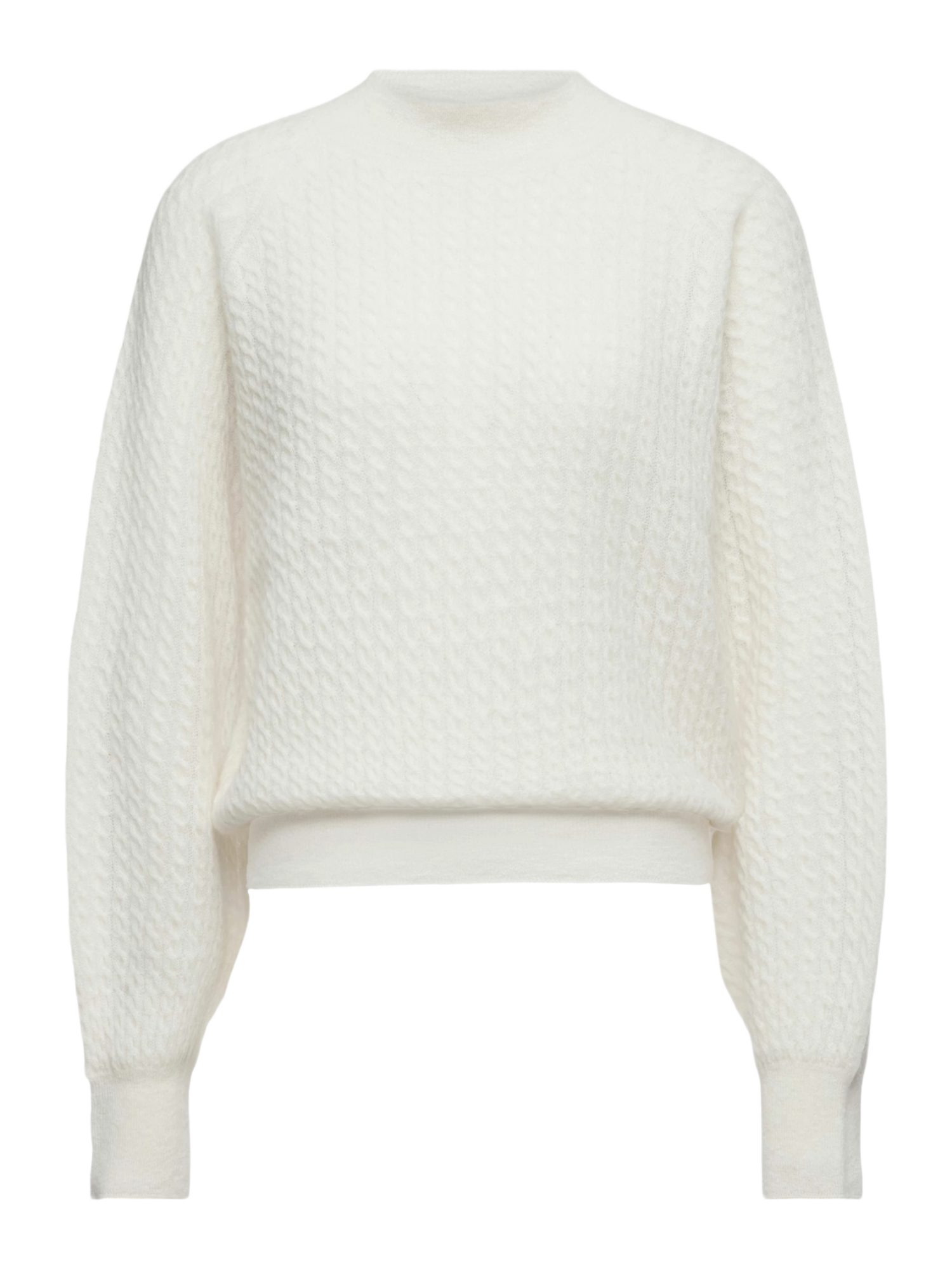 Drykorn Strickpullover weiß,Casual,Wolle,Unifarben,Rundhals,Lang,Relaxed Fit