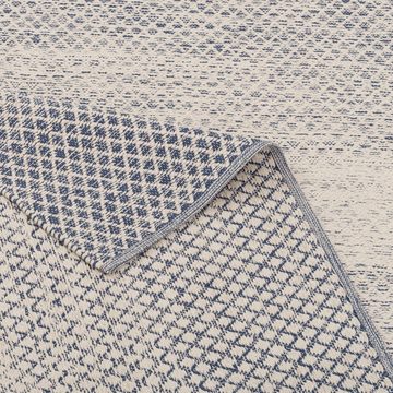 Wollteppich Baumwolle Natur Kelim Teppich Sandy Meliert, Pergamon, Rechteckig, Höhe: 8 mm