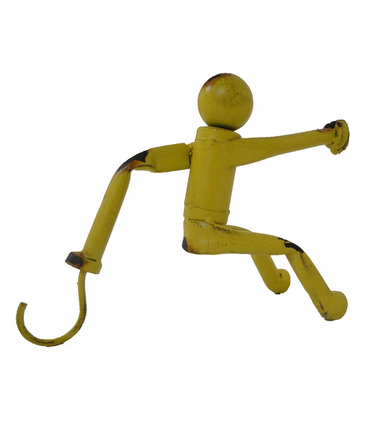 AnticLine Wandhaken Wandhaken Kleiderhaken Haken Metall Kletternder Mann Antic Line gelb