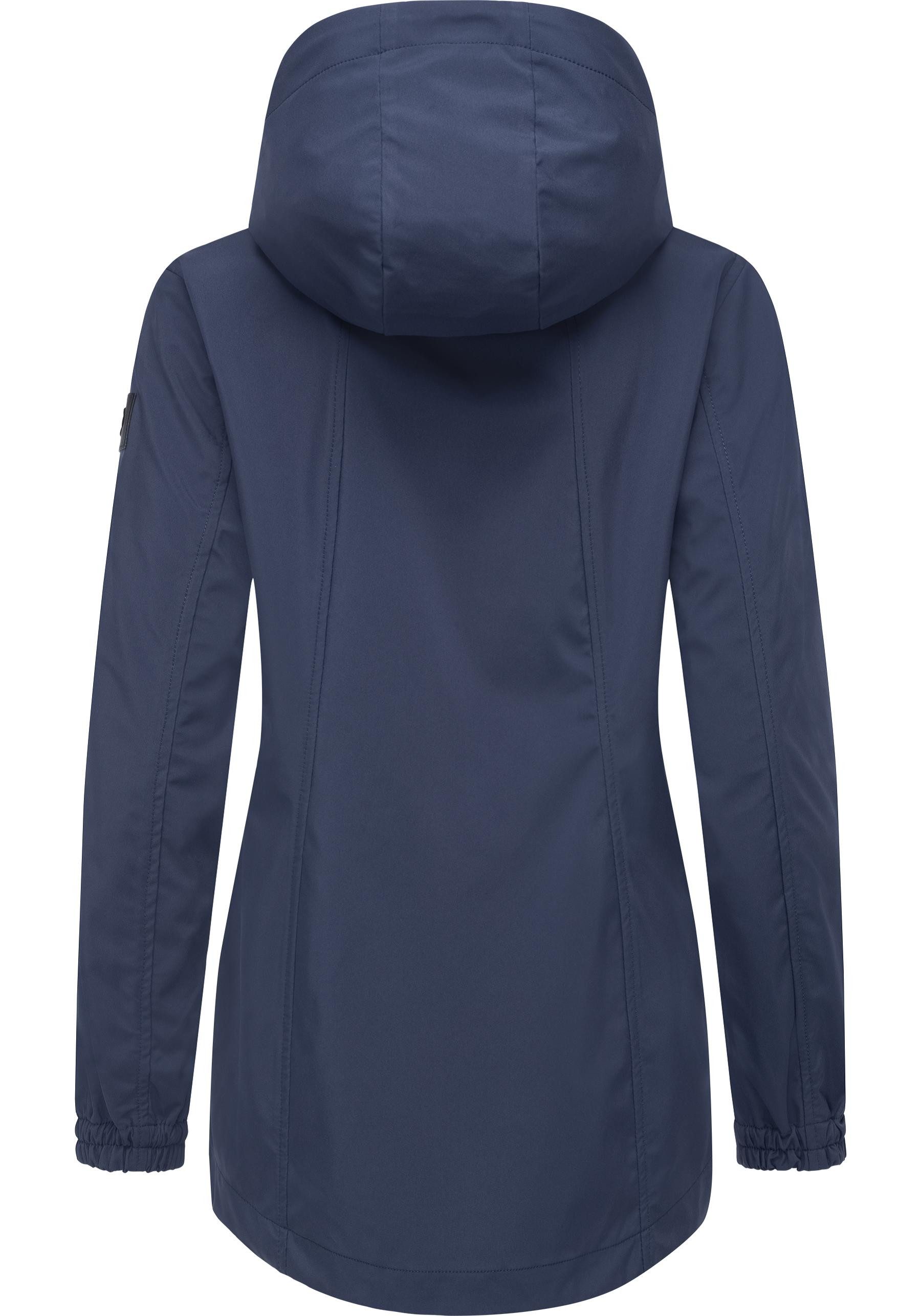 Ragwear Kurzmantel Zuzka Sport Wasserdichter kurzer Übergangsmantel für Damen