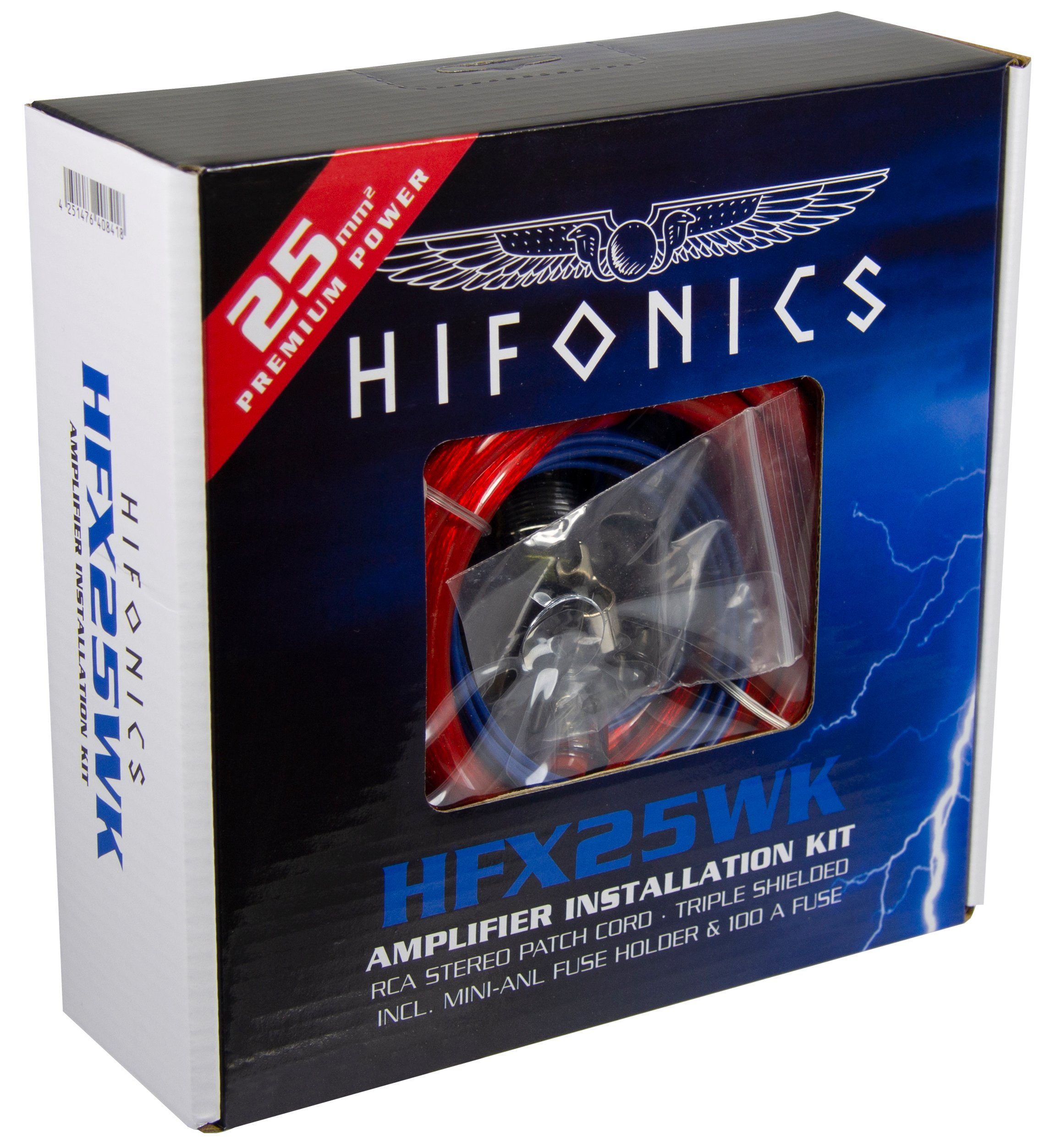 Hifonics Premium Kabelkit 25 mm² HFX25WK CAR HIFI Batteriekabel