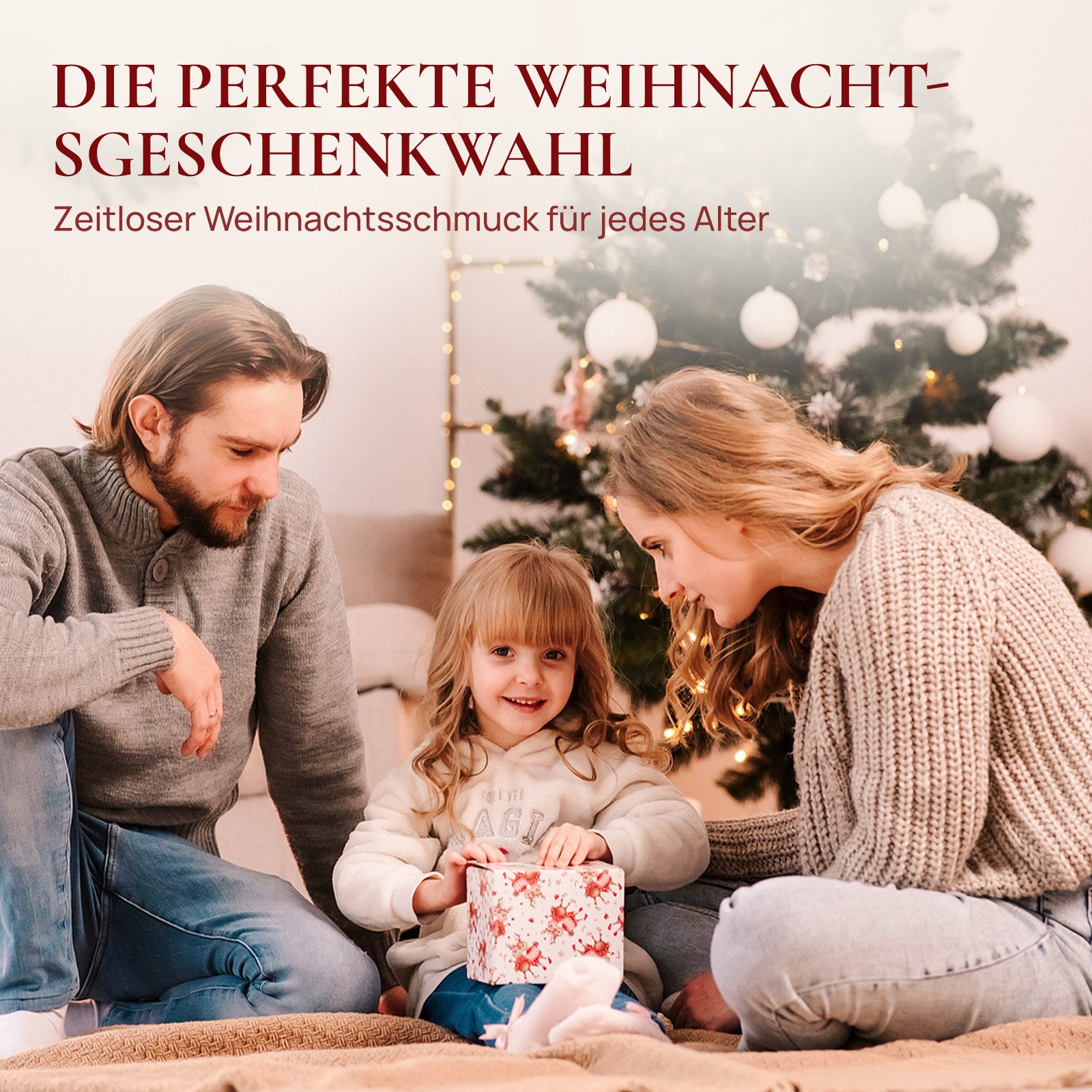 Quntis Dekohänger Weihnachtsglöckchen zum Aufhängen Rot Windspiele aus Eisen, deko (1 St), für Kamin, Treppe Geländer, Türkränze, Tür und Garten Dekoration – Bild 4 von 5