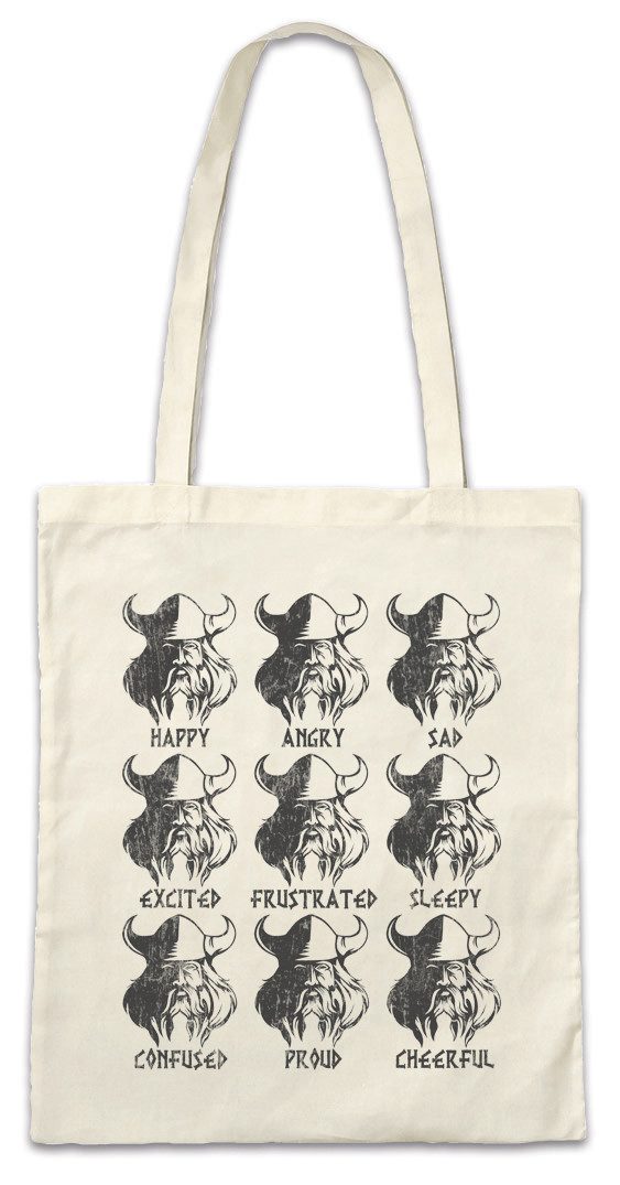 Beuteltasche Viking Emotions Stofftasche Wikinger Vikings Walhalla Odhin Thor
