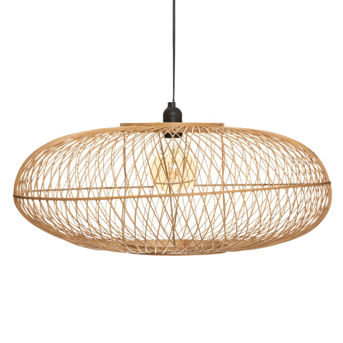 Atmosphera Créateur d'intérieur Pendelleuchte Hängeleuchte aus Bambus LOREN, Ø 60 cm, Leuchte mit Dekofunktion, ohne Leuchtmittel