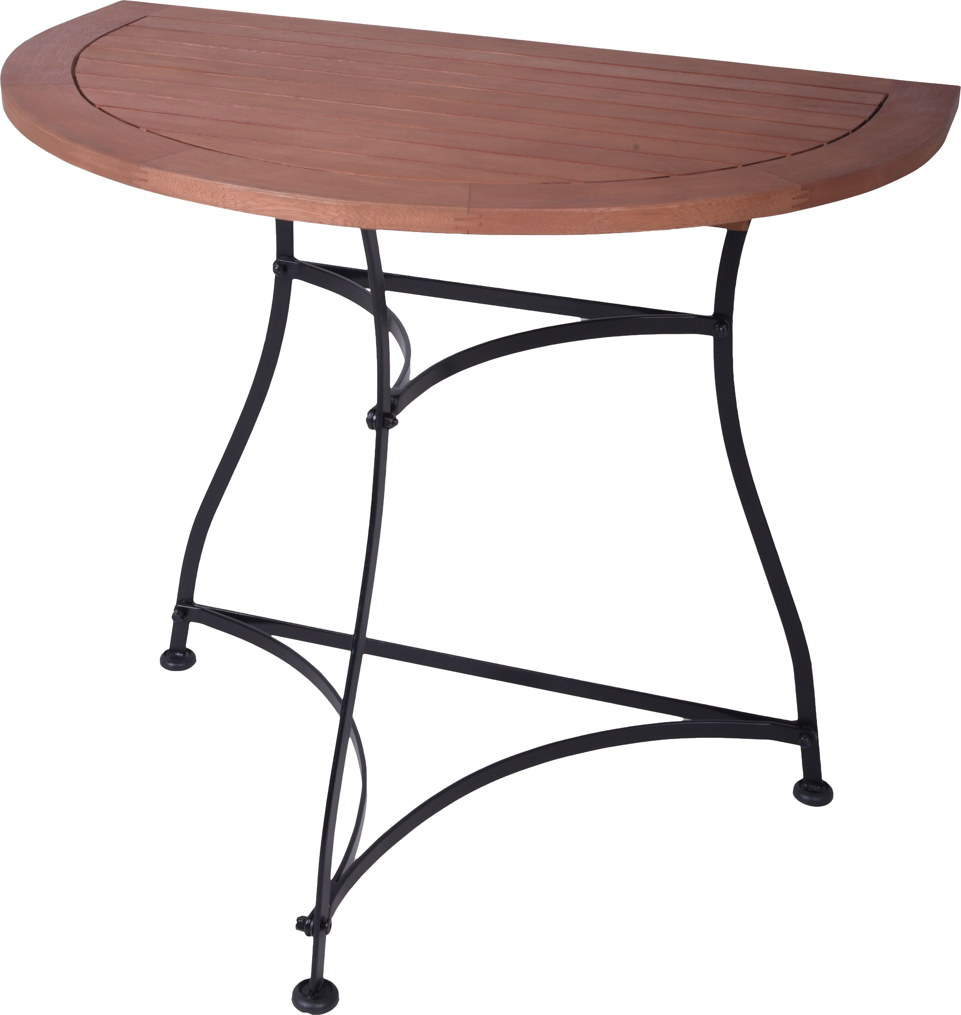 Garden Pleasure Gartentisch Balkonhalbtisc »WIEN«, BxTxH: 85x54x74 cm, halbrund