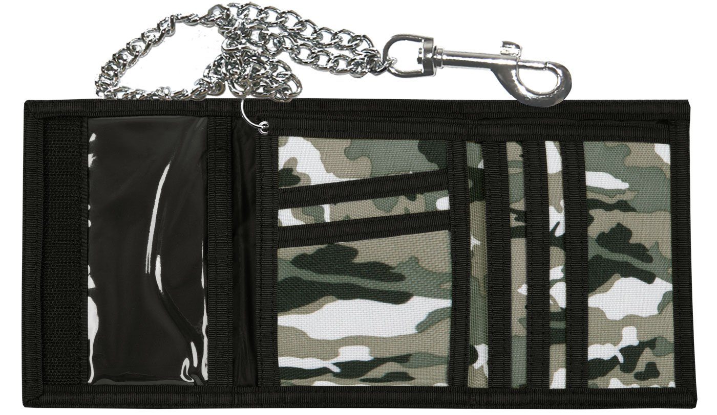 Rudeboy Stylee Geldbörse Wallet Classic mit Kette und Klettverschluß für Erwachsene u. Kinder, verchromte Kette mit Karabiner