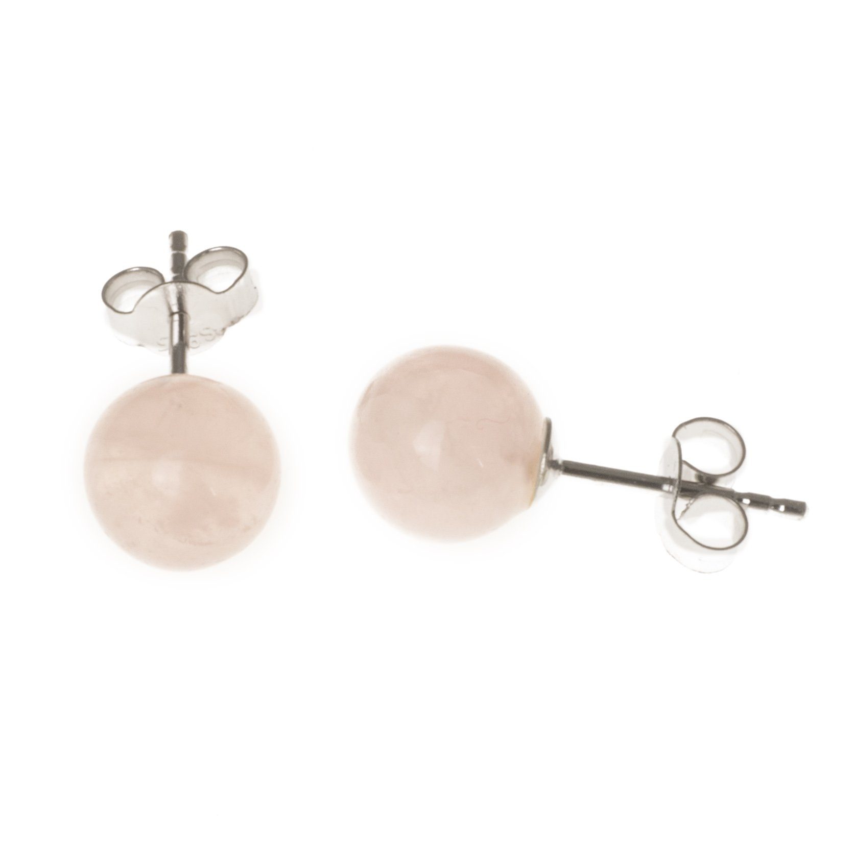 Bella Carina Paar Ohrstecker Ohrstecker Rosenquarz 8 mm, 925 Silber günstig online kaufen