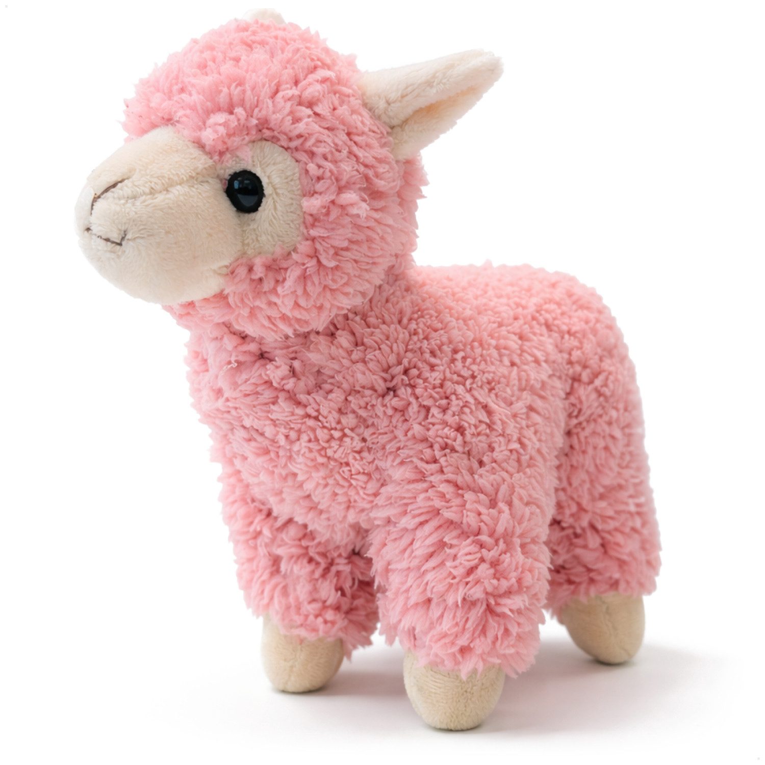 com-four Plüschfigur Kuscheltier Lama 22 cm – weiches Plüschtier Alpaka (1-St), flauschiges Stofftier für Erwachsene aus 100 % Polyester