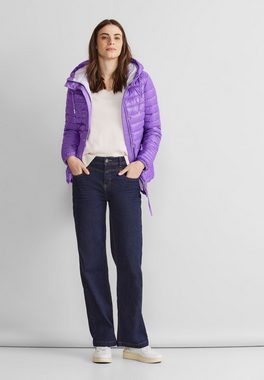 STREET ONE Outdoorjacke Street One Kurze Steppjacke in Shiny Lilac (1-St) Tunnelzugbändchen