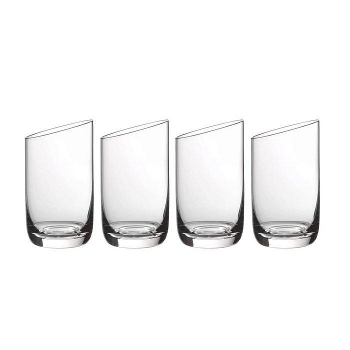 Villeroy & Boch Gläser-Set NewMoon Wasserglas-Set 225 ml 4-teilig Glas