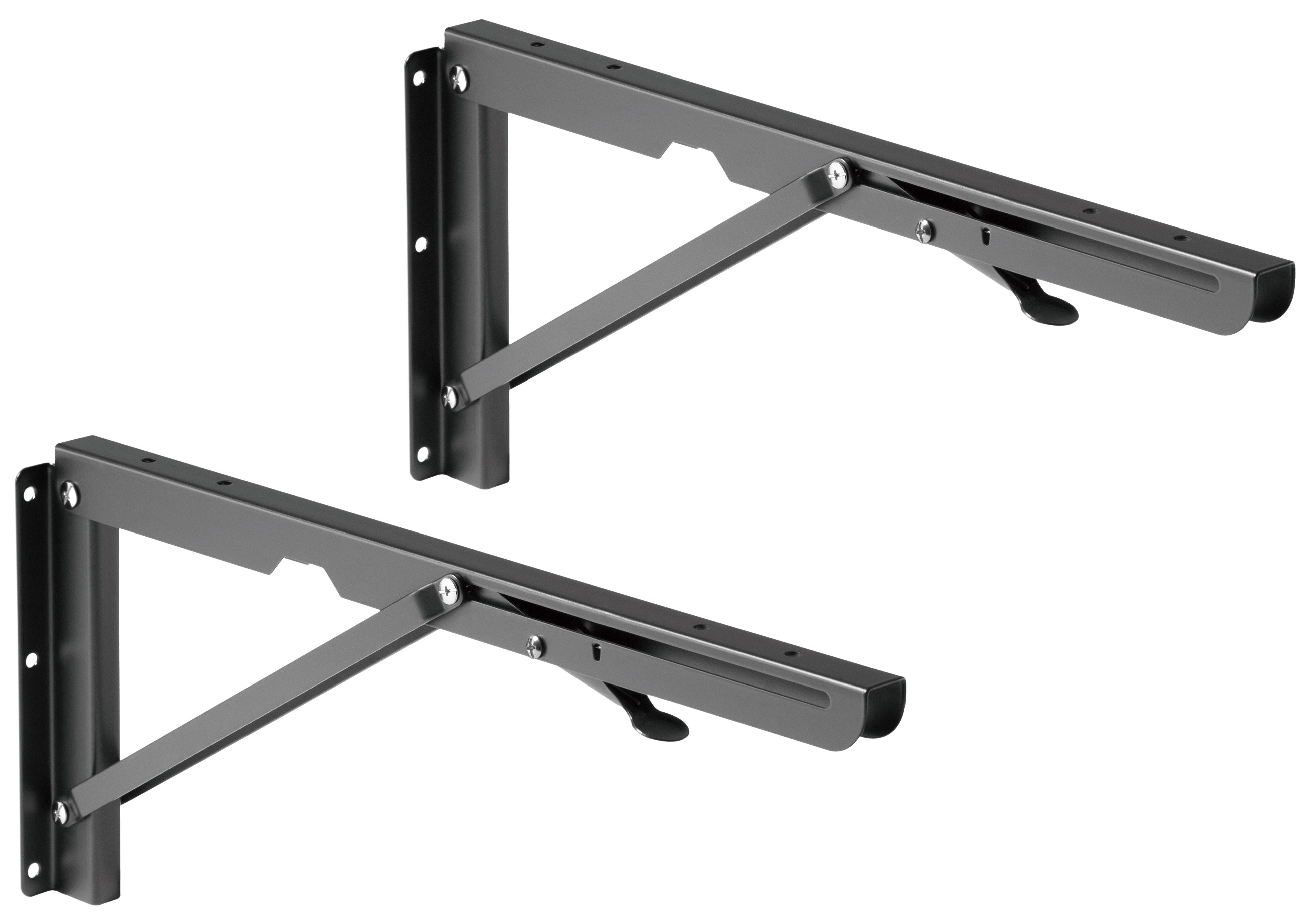 RICOO Wandregalhalter MZ001, 1-tlg., Klappbare Wandhalterung für Regal/Kleintisch