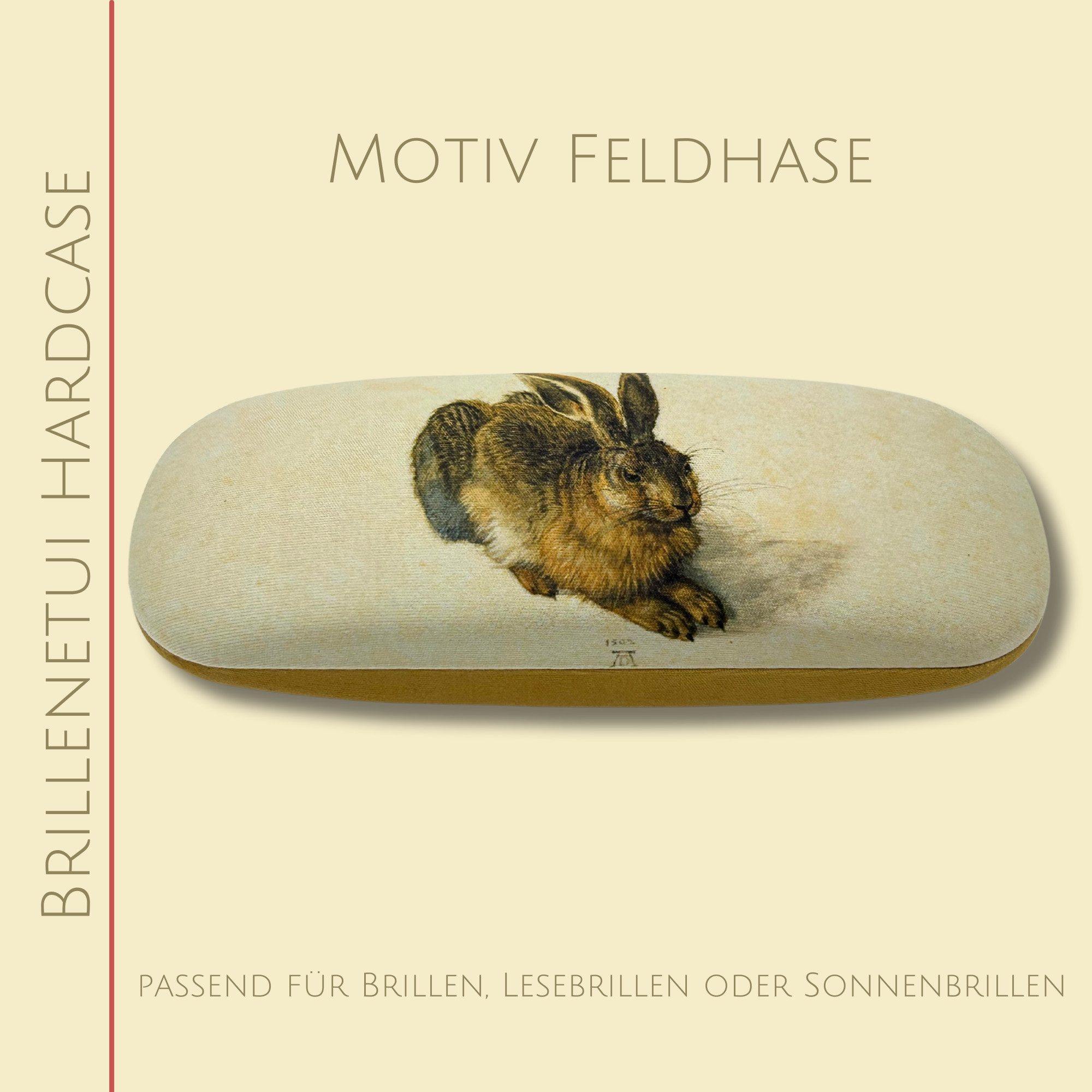 Fridolin Brillenetui Brillenetui Hardcase mit Stoffbezug und Reinigungstuch aus Mikrofaser