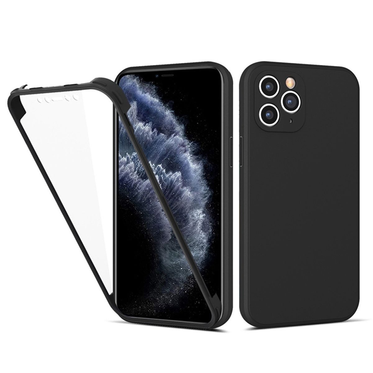 König Design Handyhülle Apple iPhone 14 Pro, Schutzhülle Schutztasche Case Cover Etuis 360 Grad