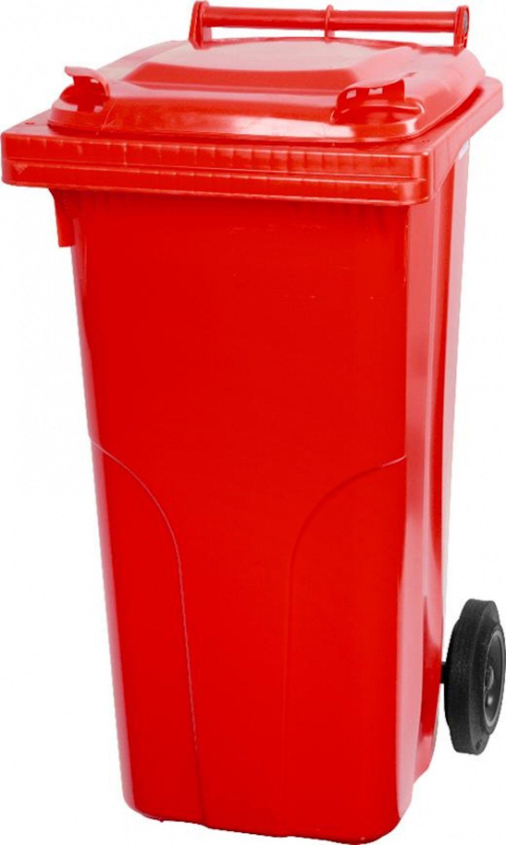 PROREGAL® Mülltrennsystem Mülltonne MGB 120 Liter HDPE-Kunststoff Gelb Rot