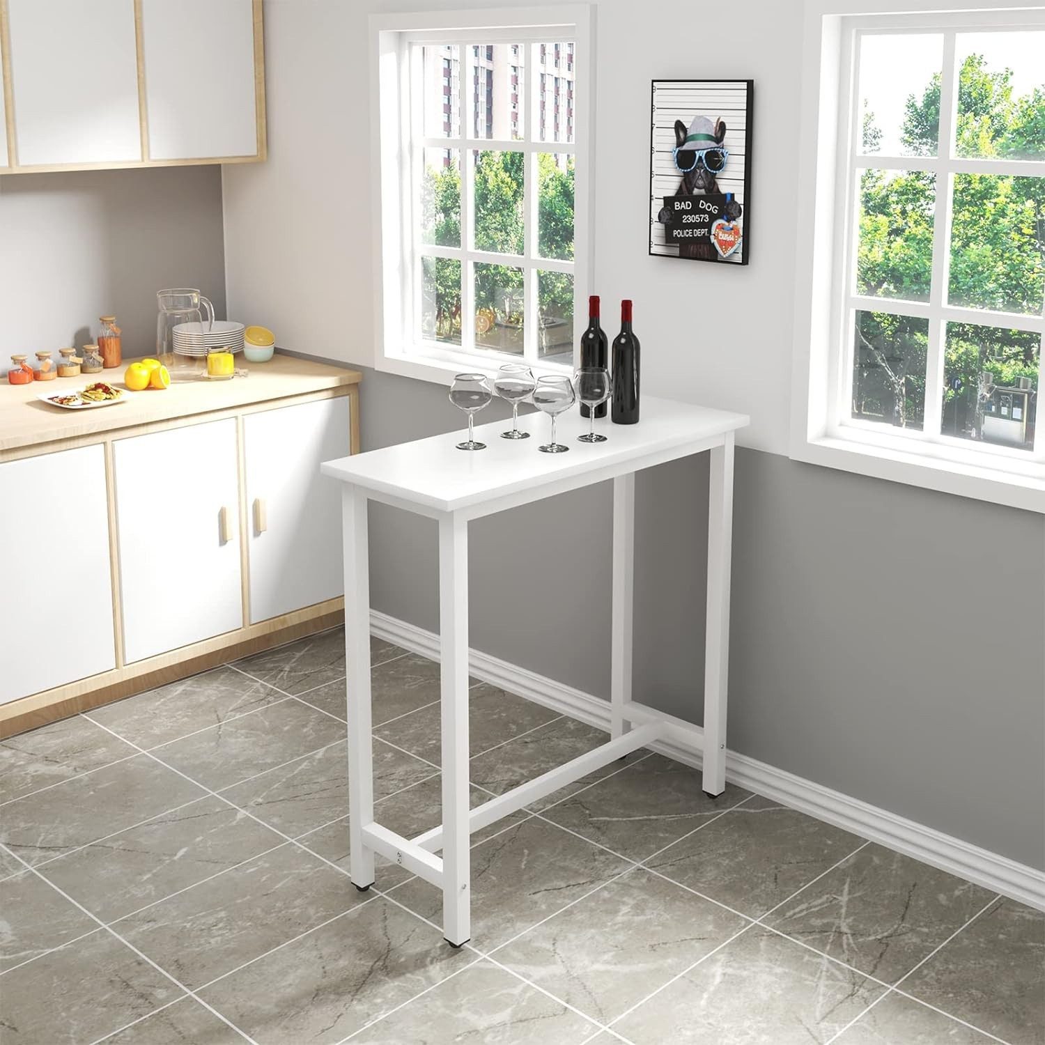 Woltu Bartisch (1-St), Metallgestell, Tischplatte aus MDF, 120x40x100cm günstig online kaufen