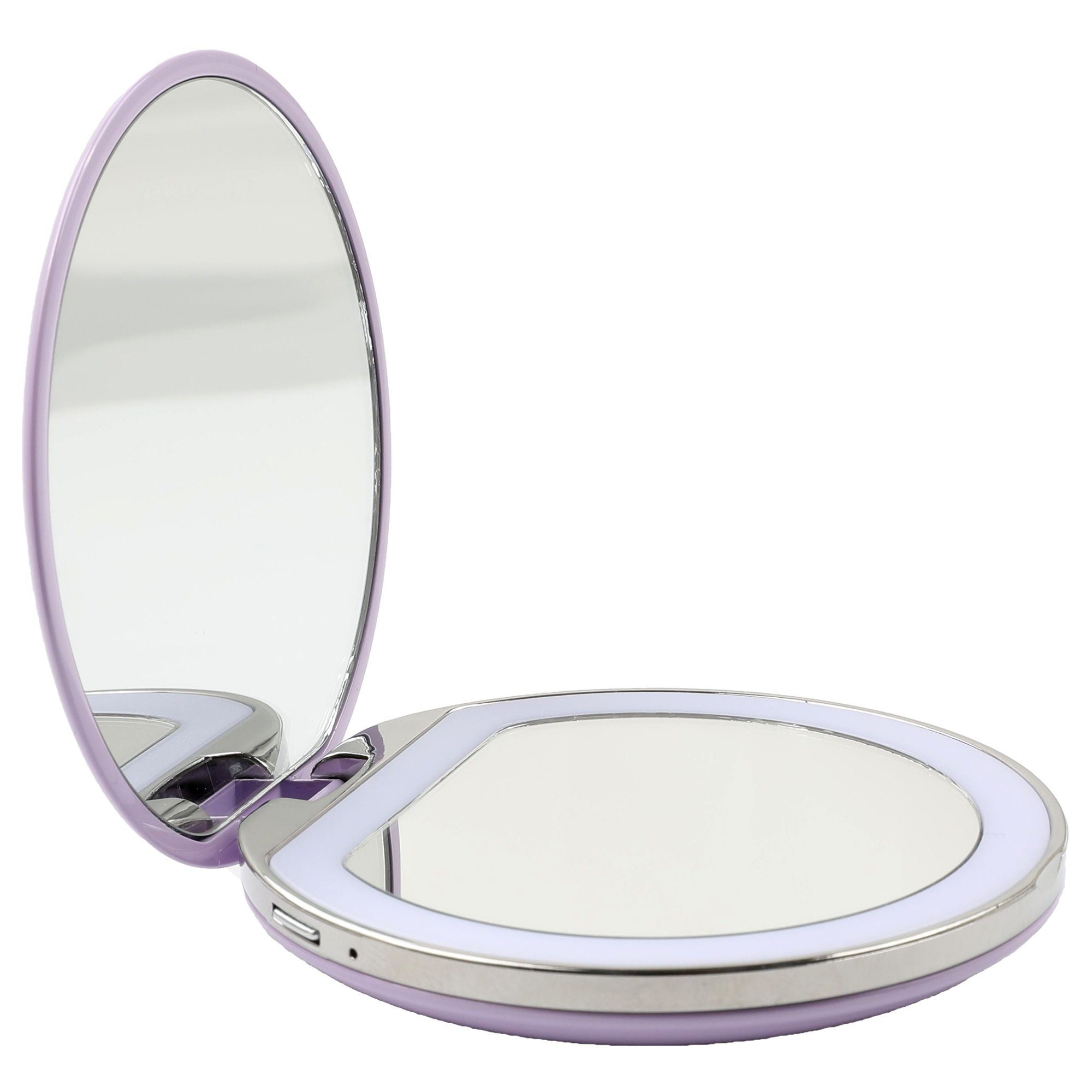 AILORIA Kosmetikspiegel MAQUILLAGE, Taschenspiegel lila | mit LED-Beleuchtung lila (USB)