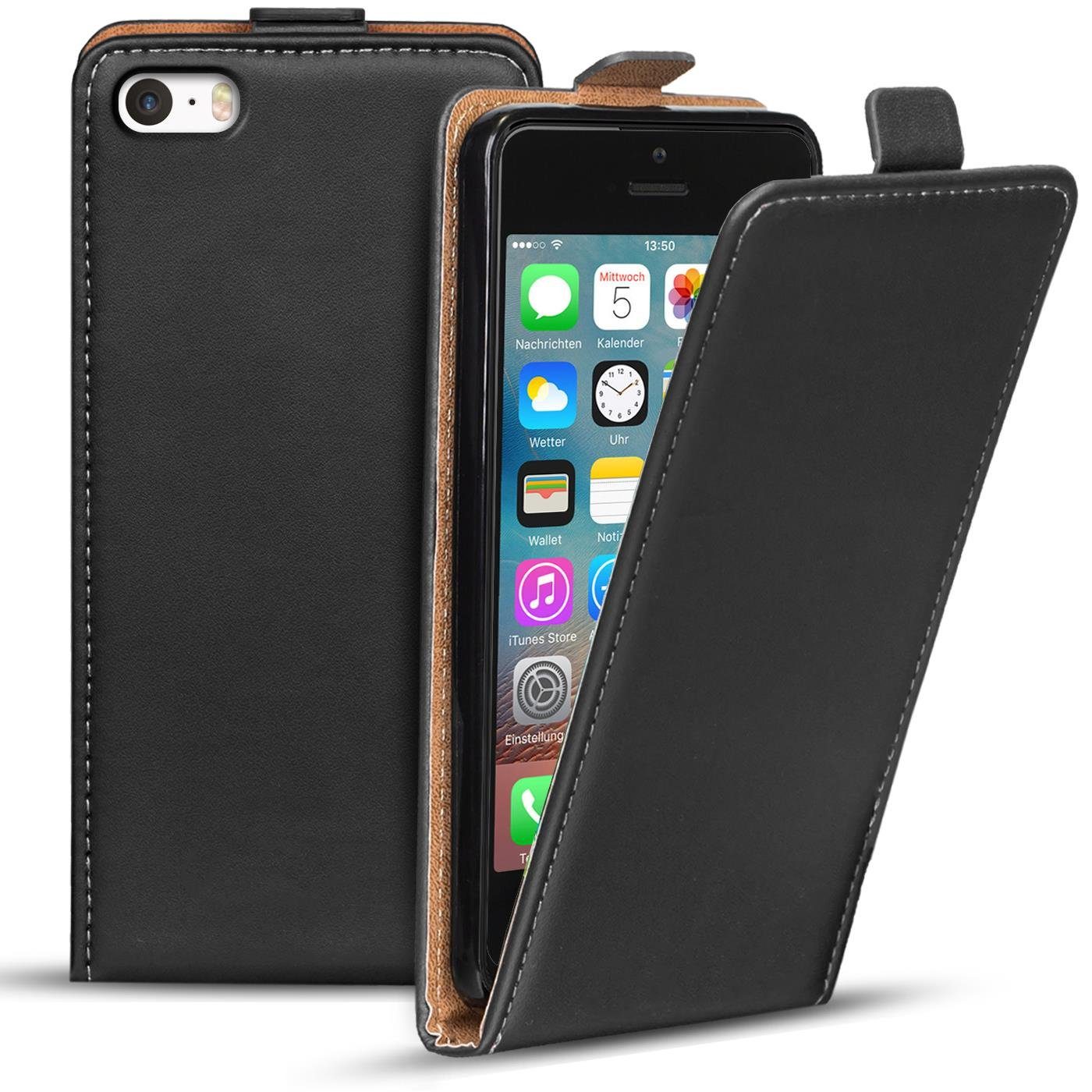 CoolGadget Handyhülle Flip Case Handyhülle für Apple iPhone 5 / 5S / SE 4 Zoll, Hülle Klapphülle Schutzhülle für iPhone 5s, iPhone SE (1. Gen) Cover