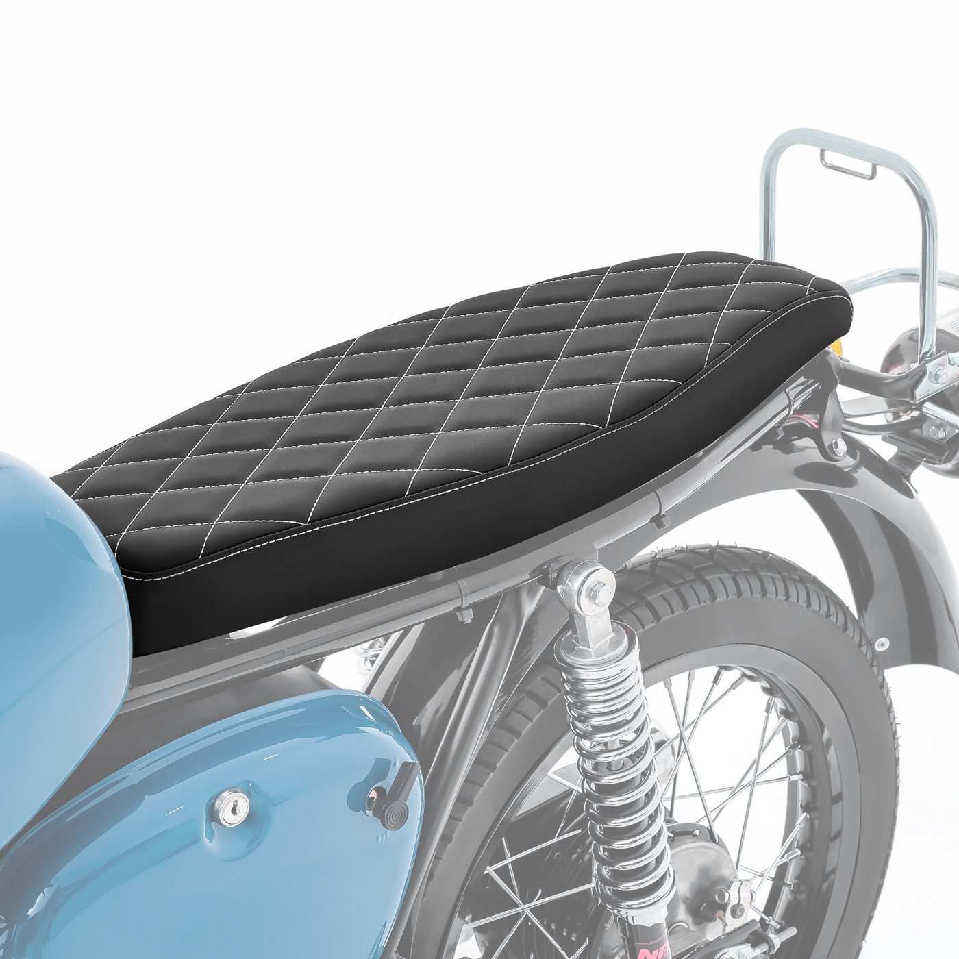 Craftride Sitzbank Sitzbank flach VS2 kompatibel mit Simson S50 S51 S70 Sitz schwarz