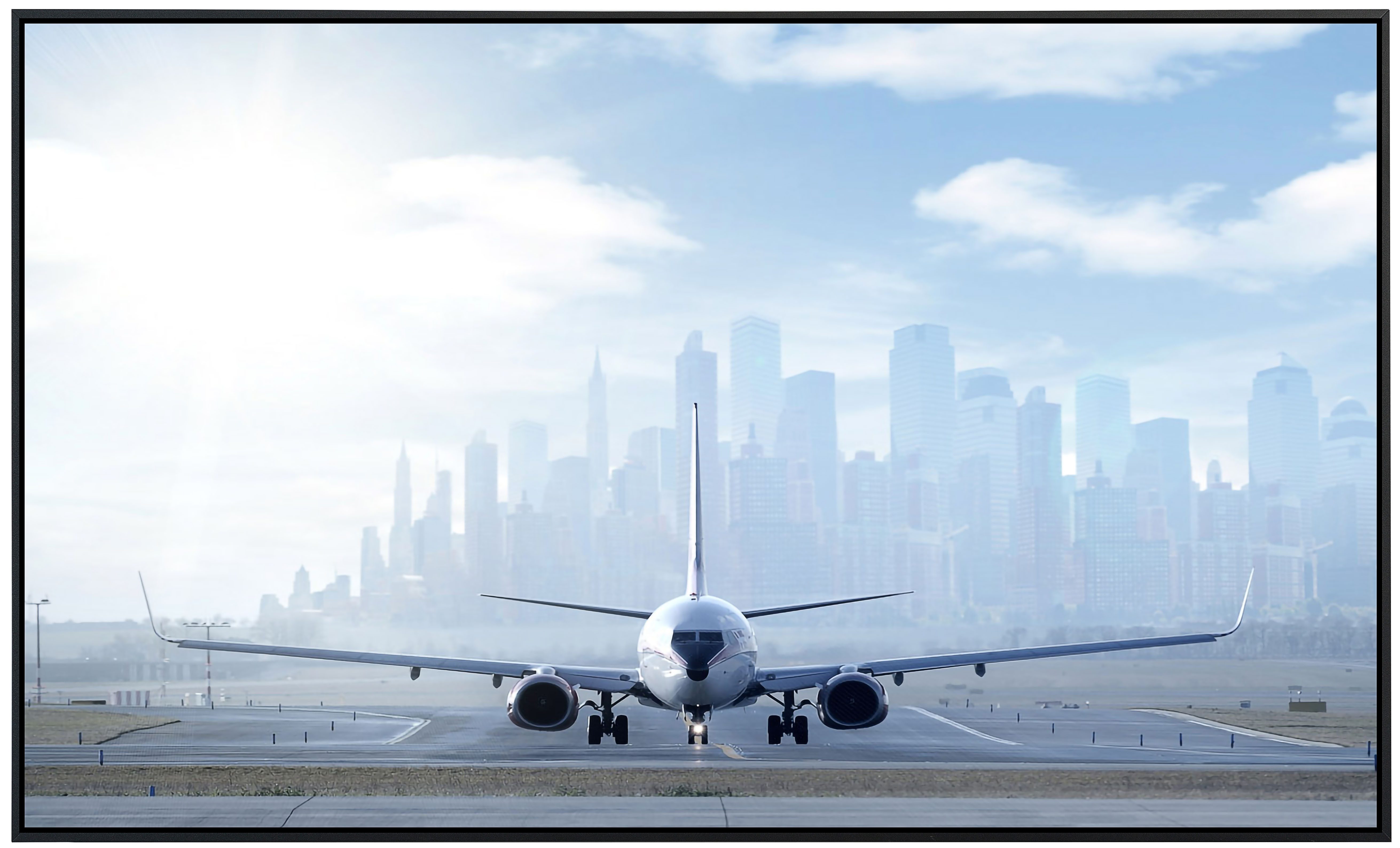 Papermoon Infrarotheizung INFRAROT-BILD-HEIZUNG, Flugzeug, TÜV-Rheinland/GS zertifiziert, angenehme Strahlungswärme