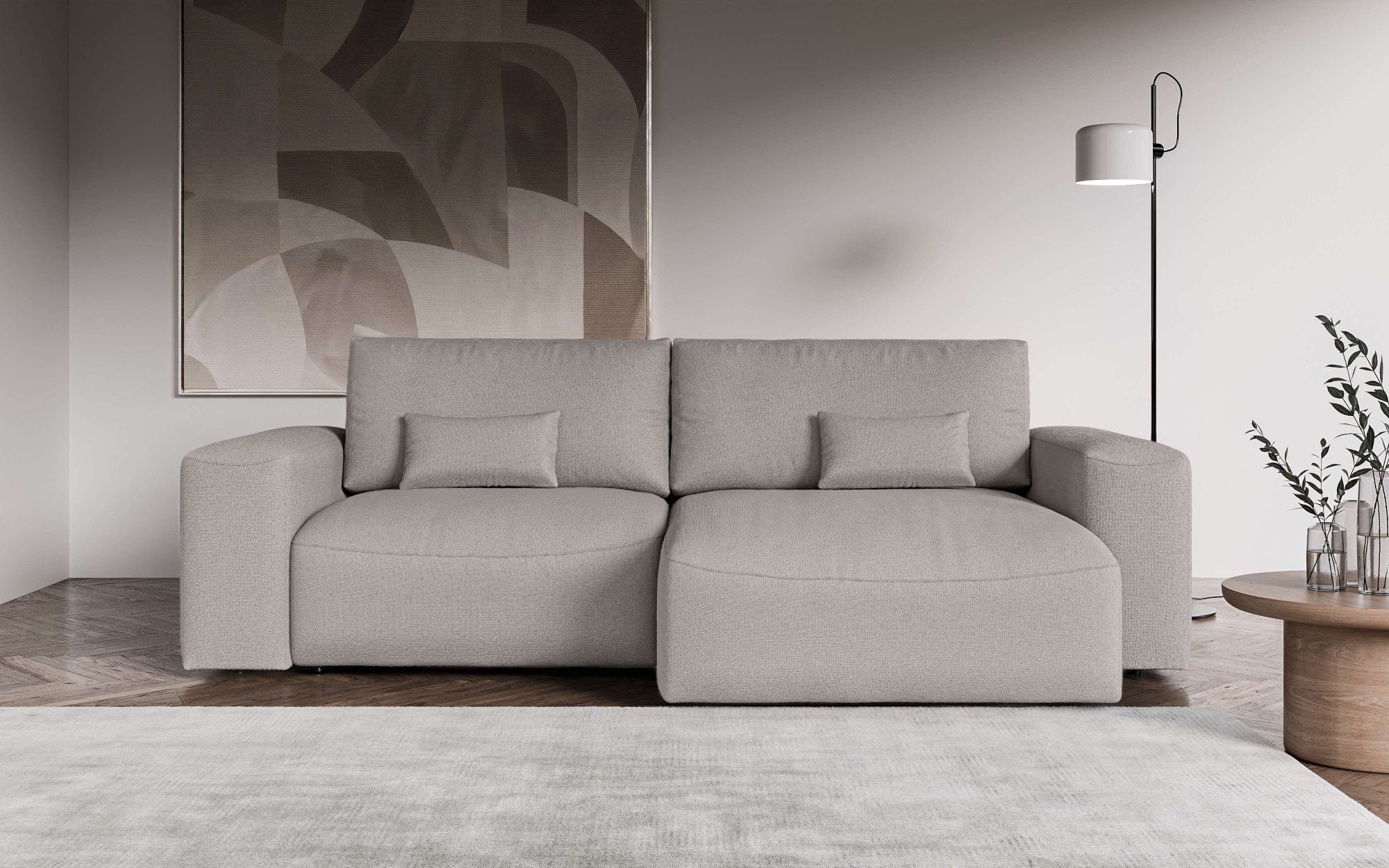 OTTO home Ecksofa MATTS Schlafsofa mit Bettkasten, Maße B/T/H: 265/159/89 cm, L-Form mit Recamiere rechts oder links, hoher Sitzkomfort