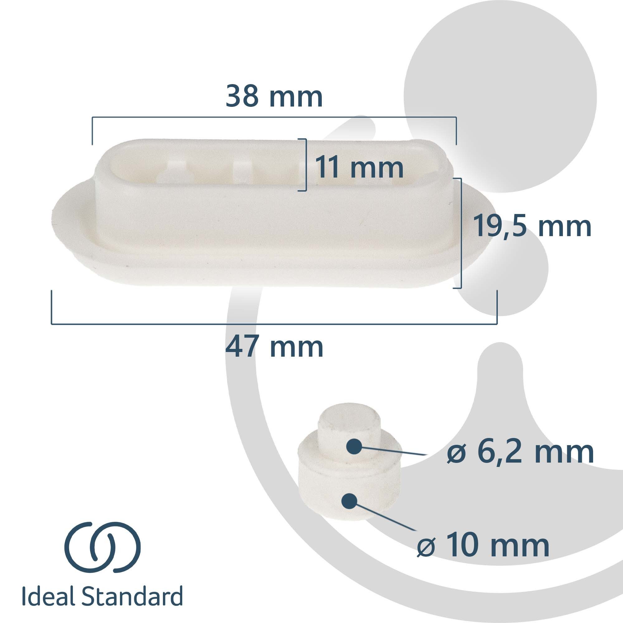 Ideal Standard WC-Sitz Sitz - Puffer zu WC-Sitz Kimera, KS-Weiß - Teilenummer K769001
