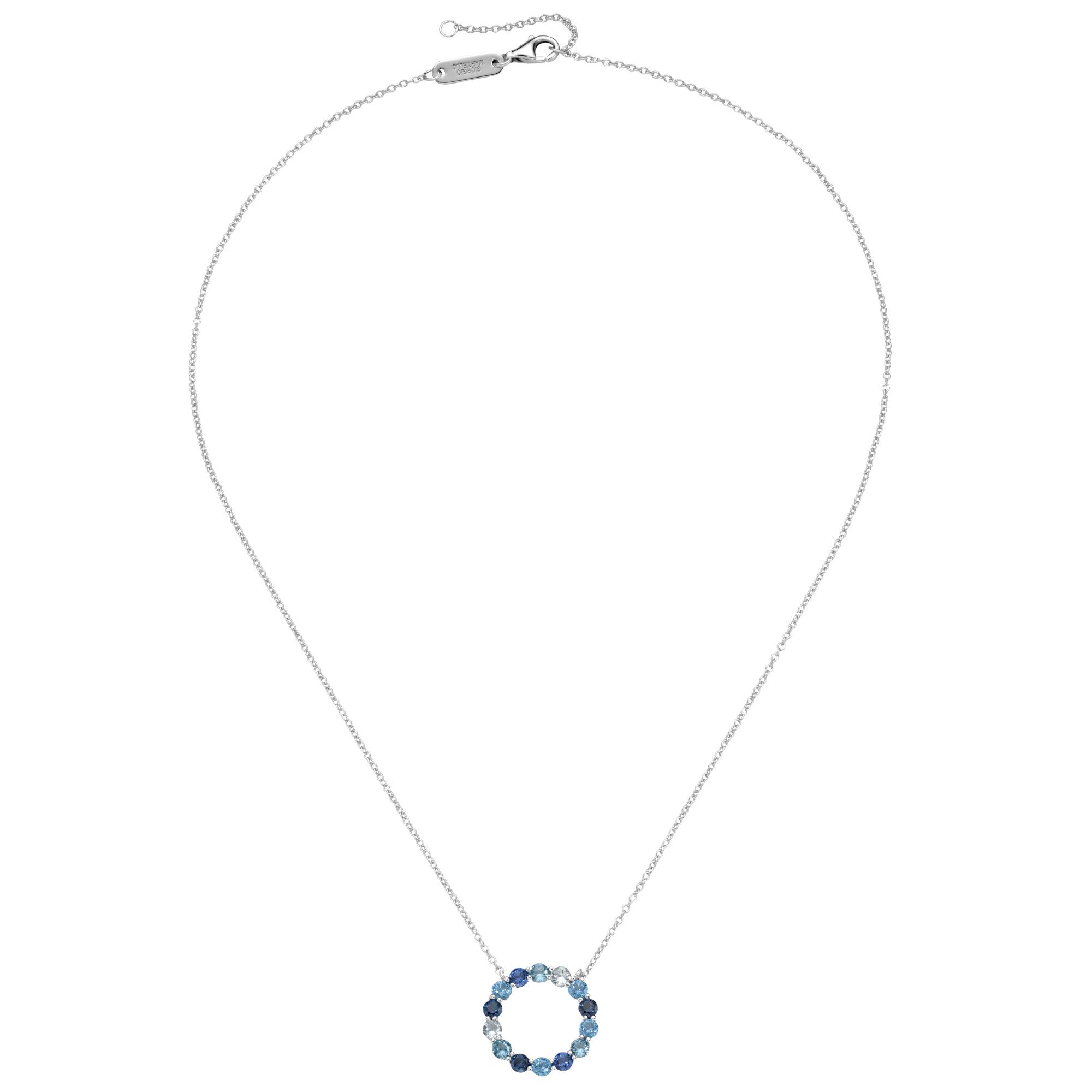 GIORGIO MARTELLO MILANO Collier mit Spinellen und Kristallsteinen, Silber 925