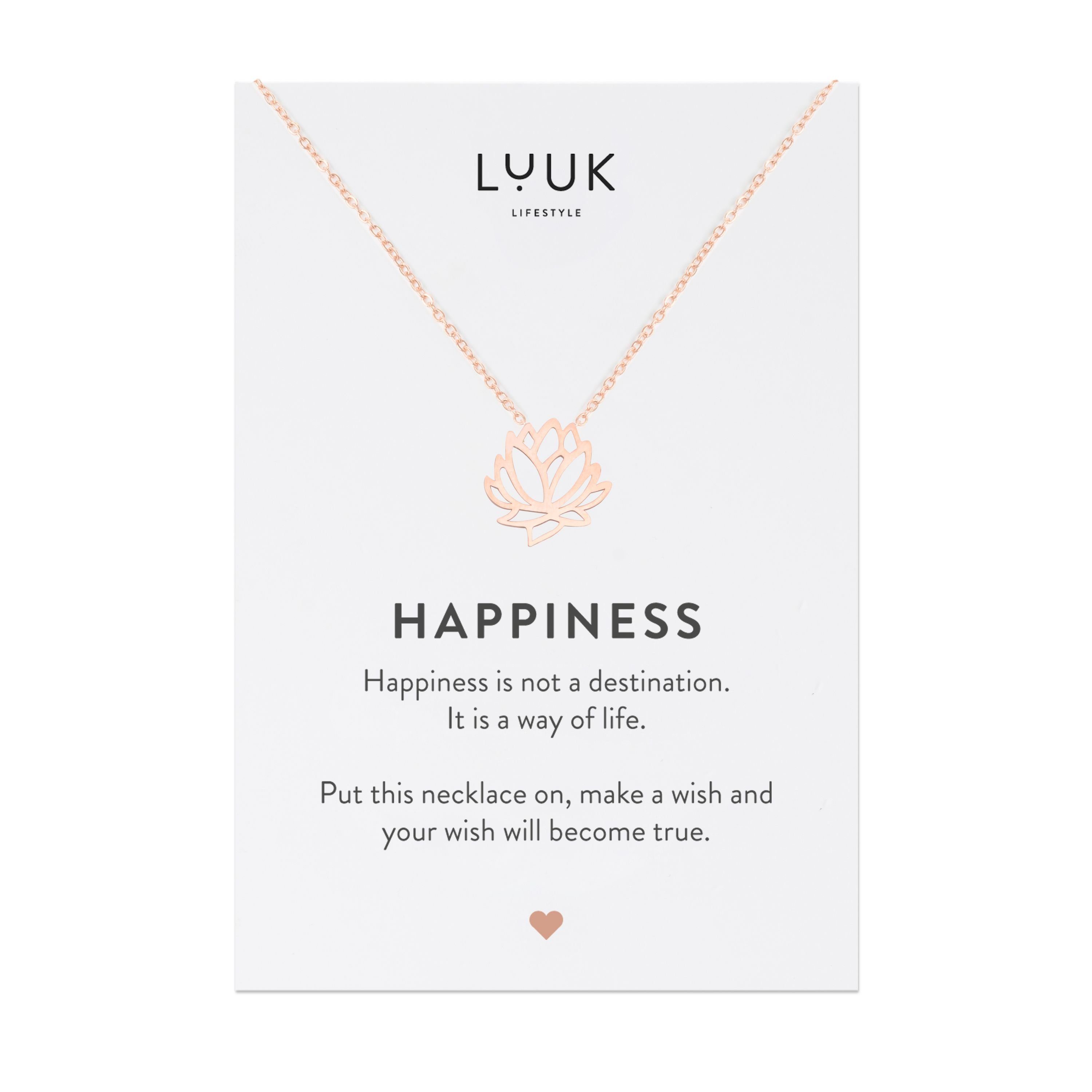 LUUK LIFESTYLE Kette mit Anhänger Lotusblüte, günstig online kaufen