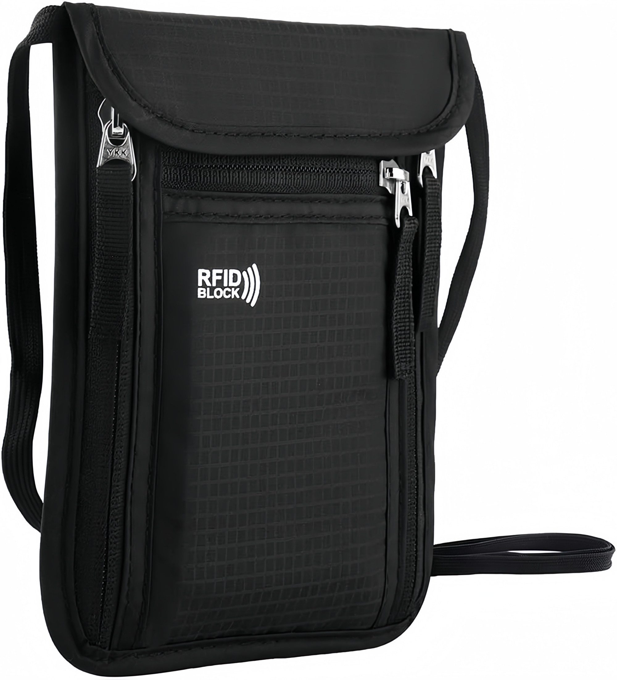 FOUORTUNATE-BEE Brustbeutel RFID Brustbeutel für Reise, wasserdicht, für Handy & Dokumente, RFID Brusttasche mit Umhängeband für Reisepass & Smartphone
