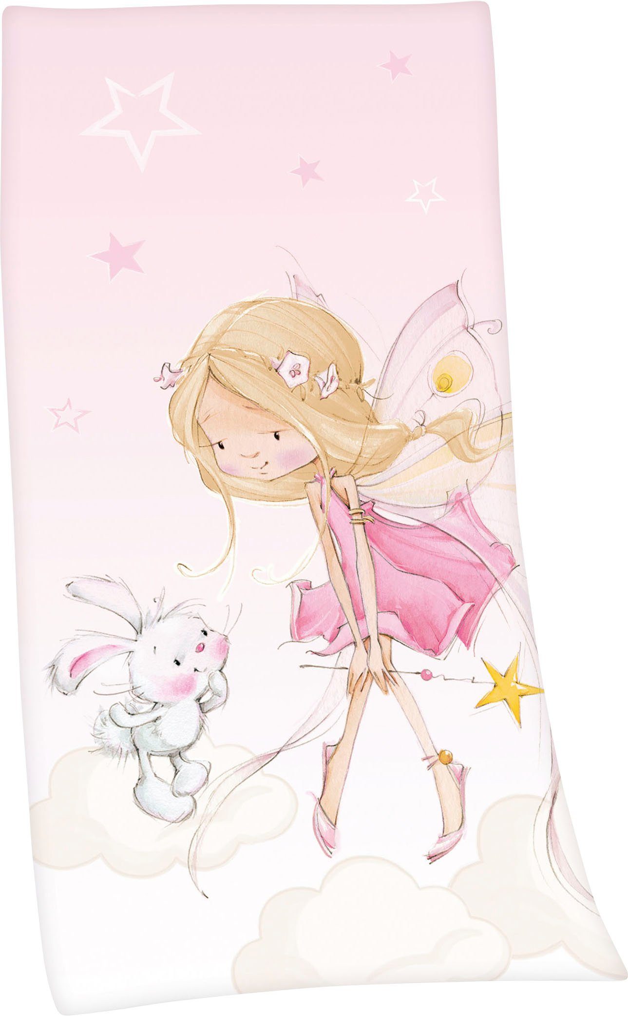 Fairy, geprüfte by hochfarbig Little Collection STANDARD Qualität Herding Badetuch Velours Young OEKO-TEX® bedruckt, (1-St), 100