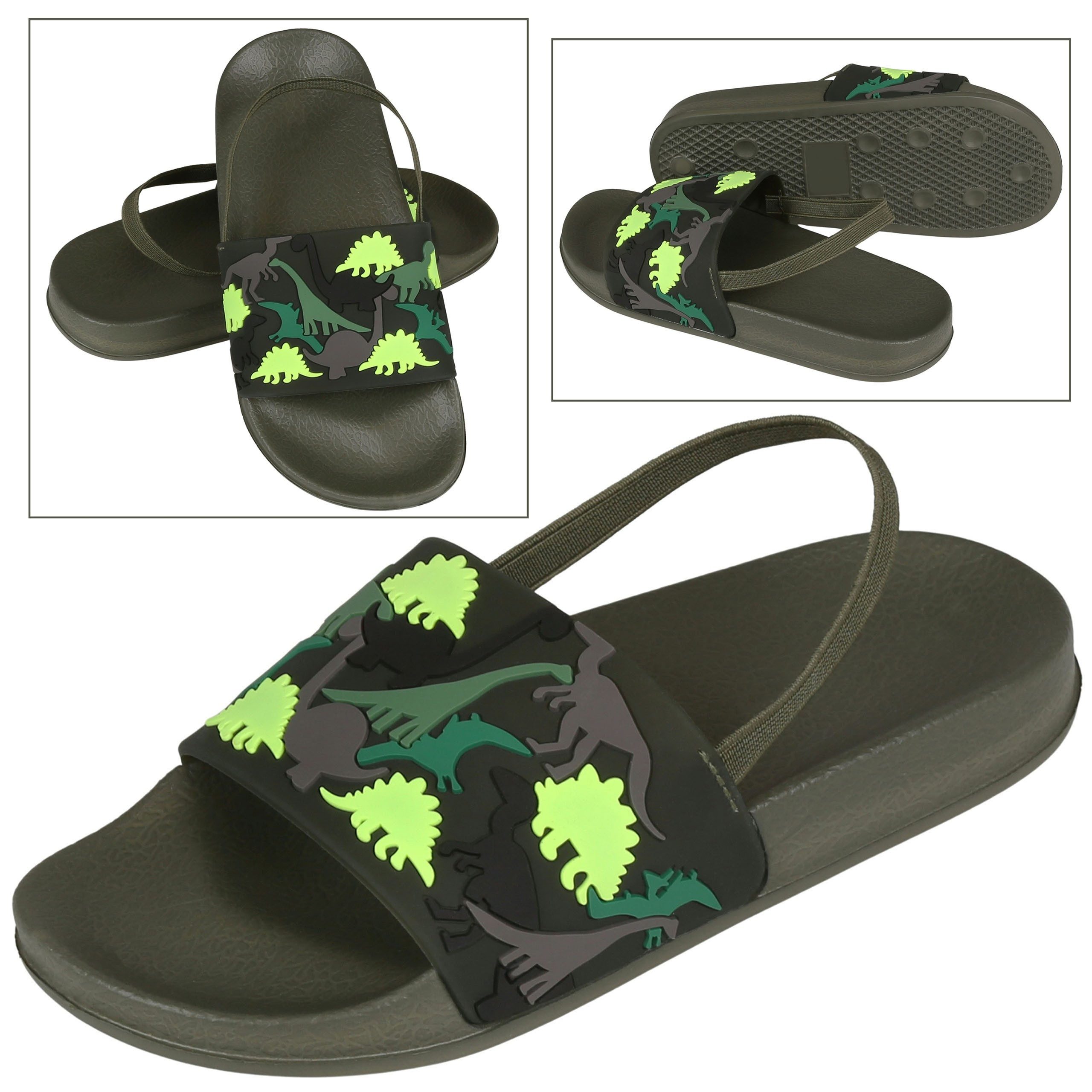 Dinosaurier Jungen-Flip-Flops mit Gummiband, 20-21 EU / 4 UK Badepantolette