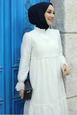 Modabout Maxikleid Langes Kleider Abaya Hijab Kleid Damen - NELB0007D4655EKR (1-tlg)
