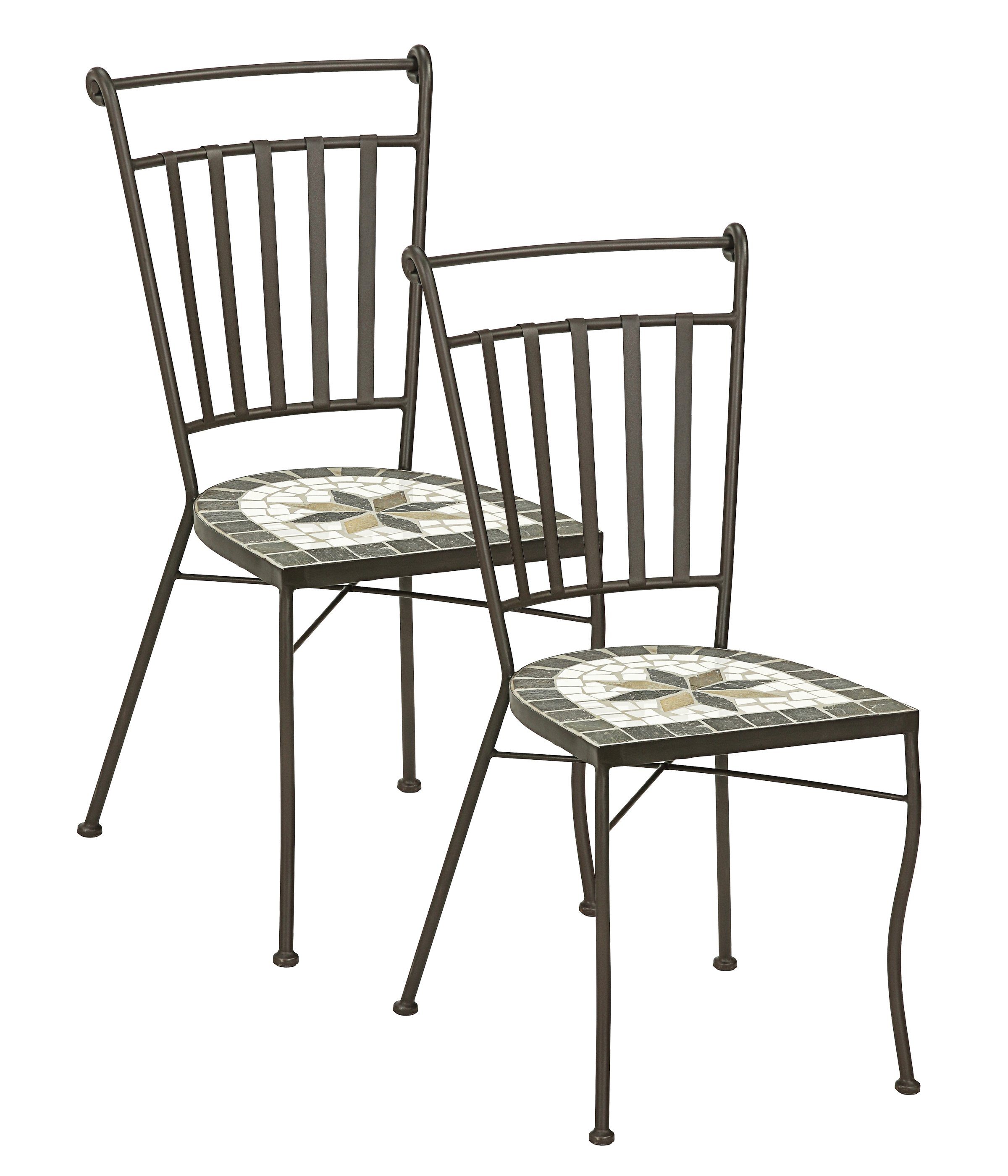 Dehner Gartenstuhl »Gartenstuhl Diana 2er Set, 88 x 50 x 50 cm, Metall