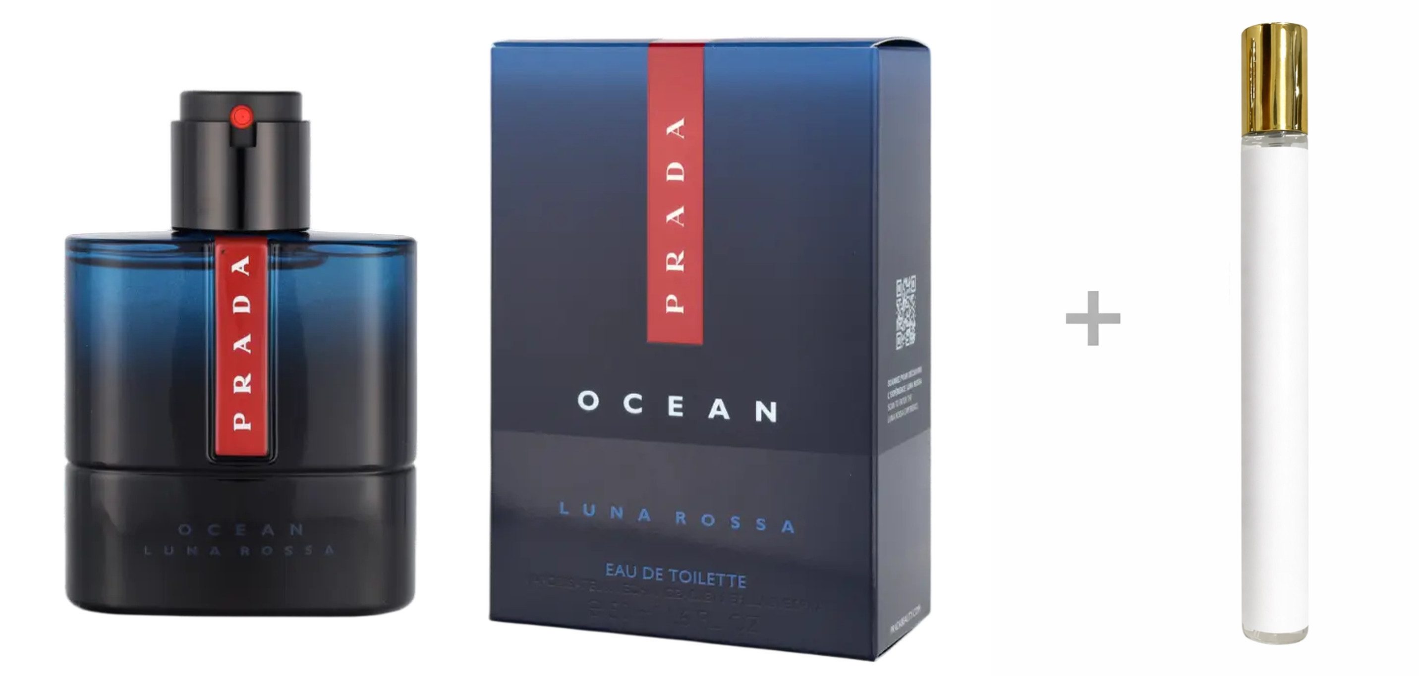 PRADA Duft-Set Luna Rossa Ocean Eau de Toilette (EDT) Herren Spray mit Reiseduft, Frisch-aromatischer Duft mit Bergamotte, Lavendel, Iris und Moschus