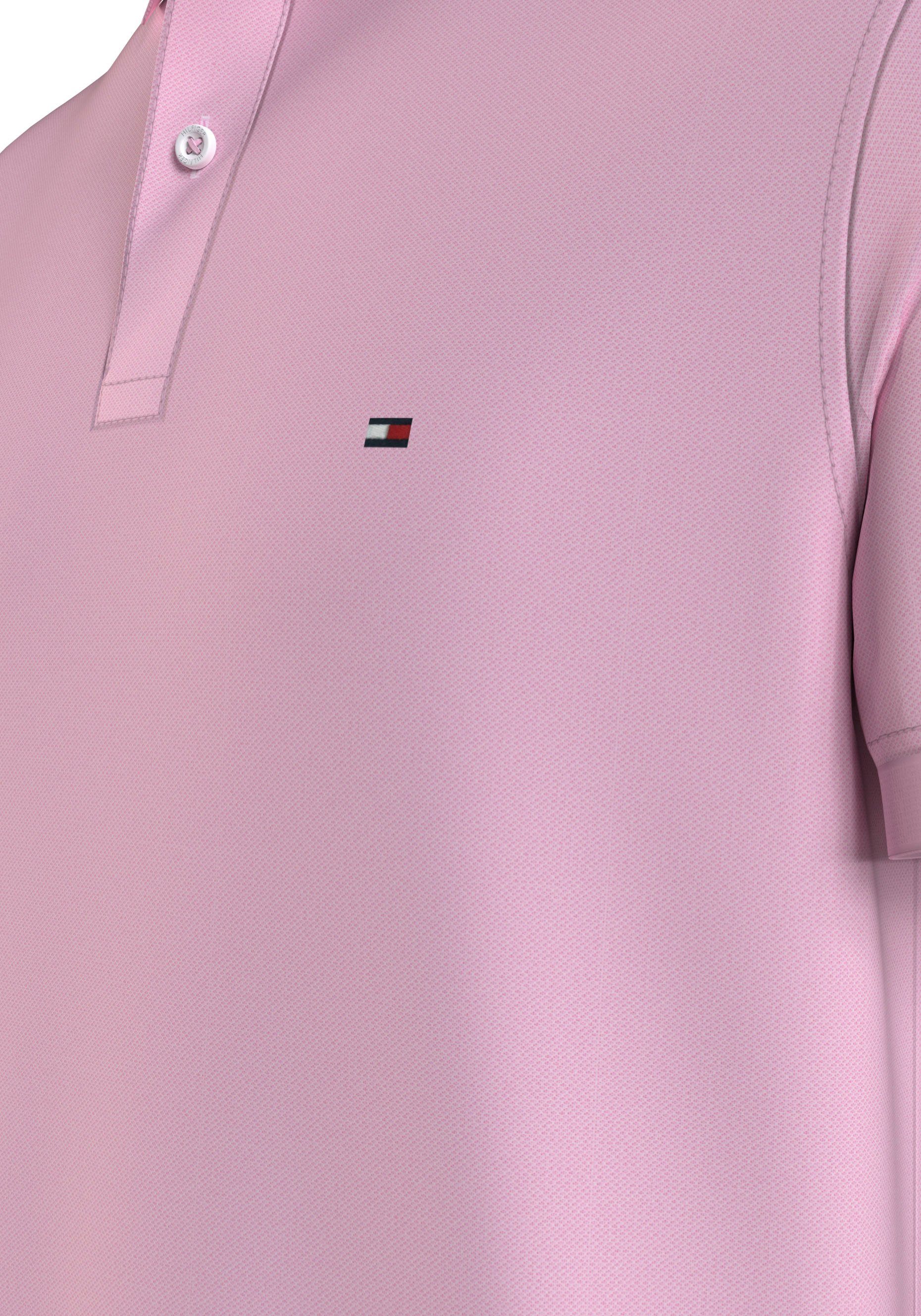 Kontraststreifen Hilfiger REGULAR Poloshirt mit innen Hilfiger Kragen Pink am Romantic POLO 1985 Tommy Tommy