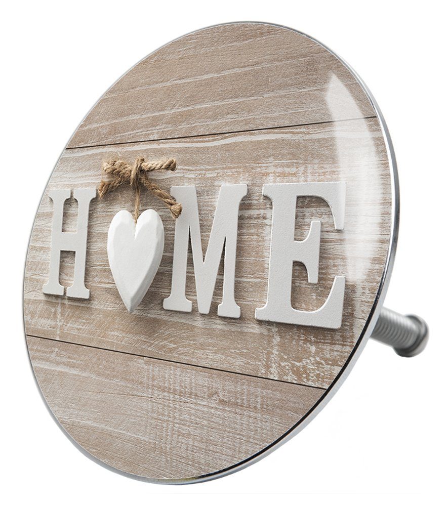 Sanilo Badewannenstöpsel Home, Ø 7.2 cm, hochwertig, universell, mit Motiv, 100% wasserdicht