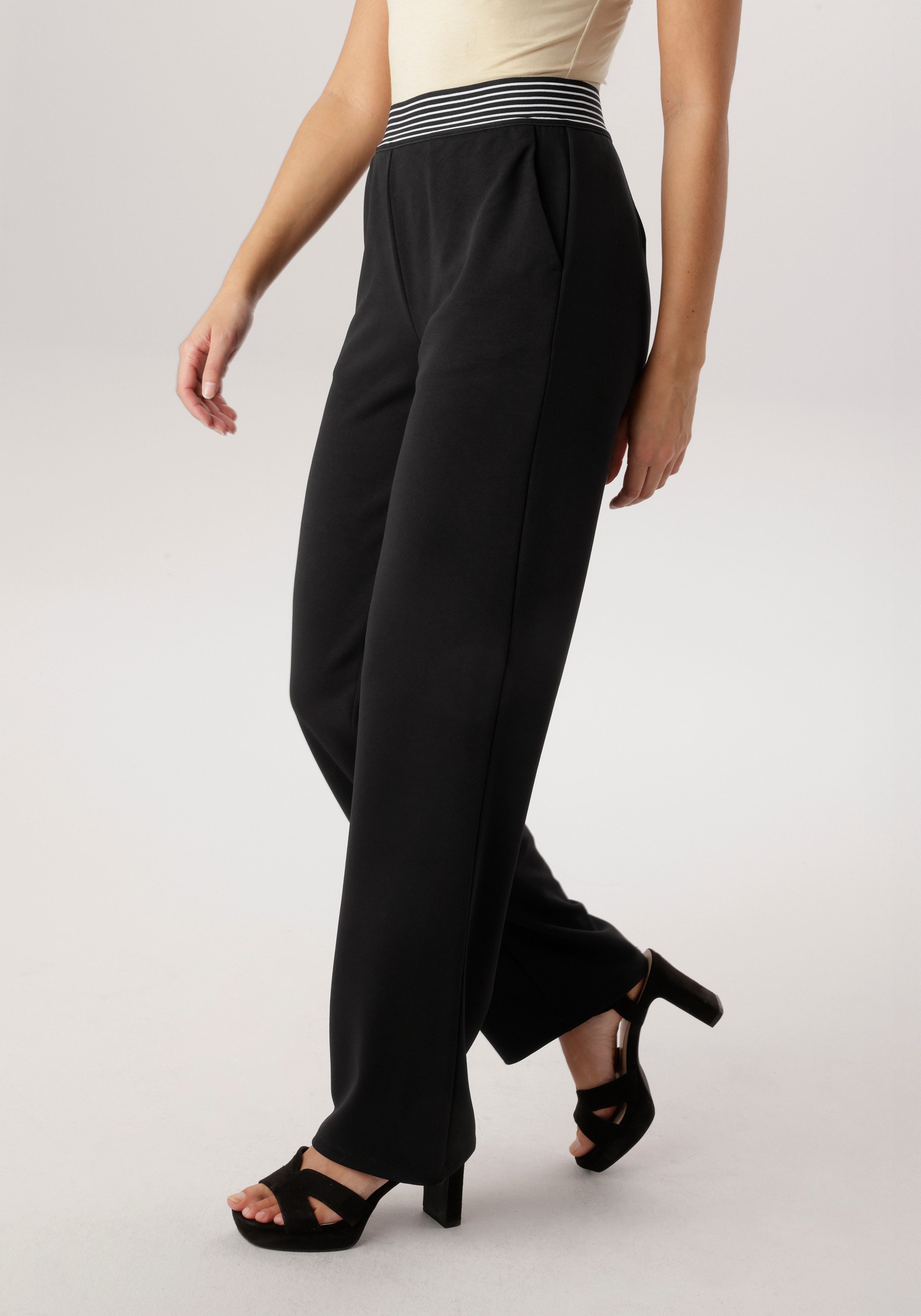 Aniston SELECTED Schlupfhose mit gestreifen Rundum-Gummizug - NEUE KOLLEKTI günstig online kaufen