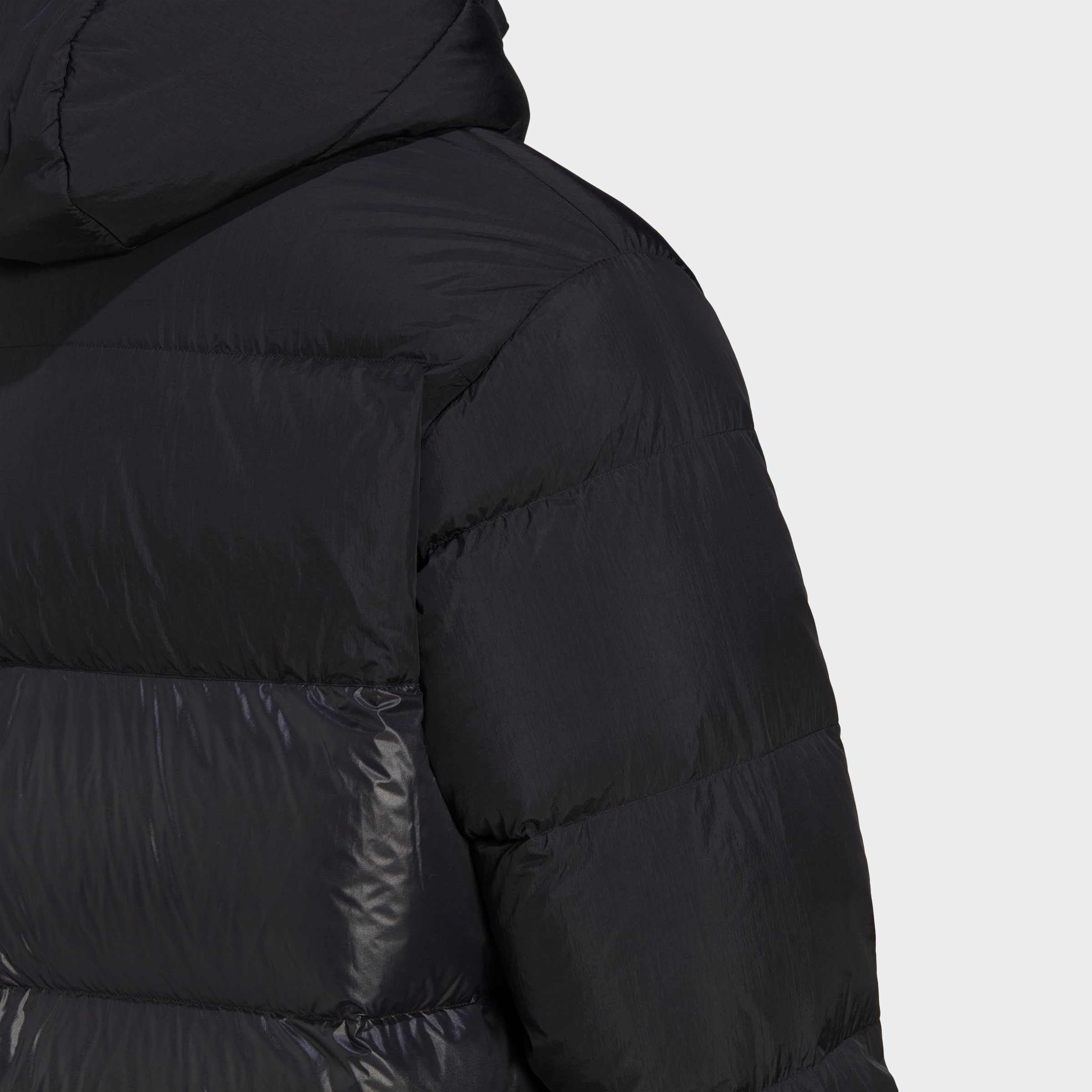 Originals HOODED Outdoorjacke DOWN PUFFER adidas schwarz DAUNENJACKE REGEN