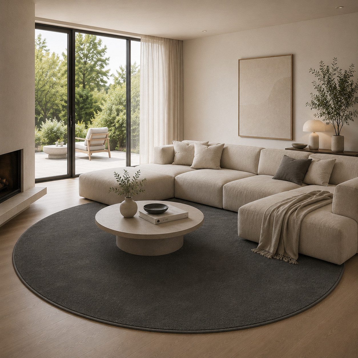 Pergamon Hochflor-Teppich Hochflor Langflor Teppich Super Soft Melia Rund, Rund, Höhe: 20 mm