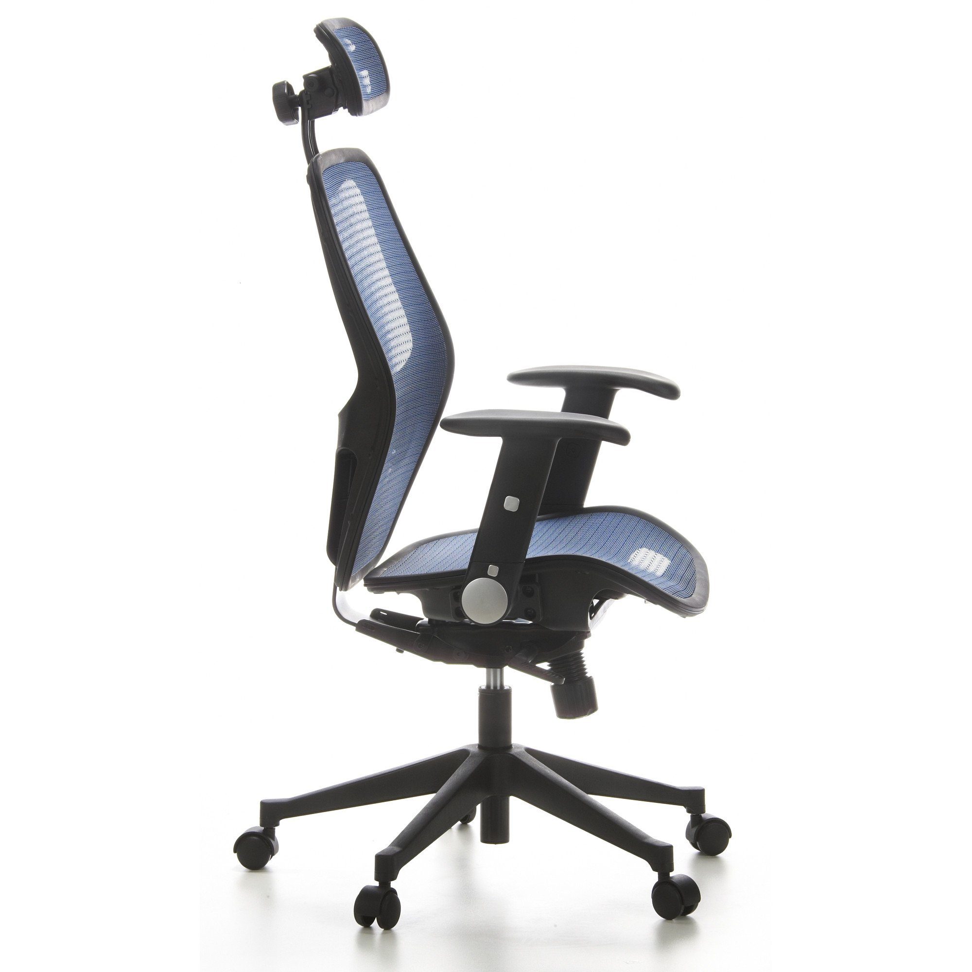 Profi St), Schreibtischstuhl hjh OFFICE Drehstuhl Blau ergonomisch AIR-PORT Bürostuhl (1 Netzstoff