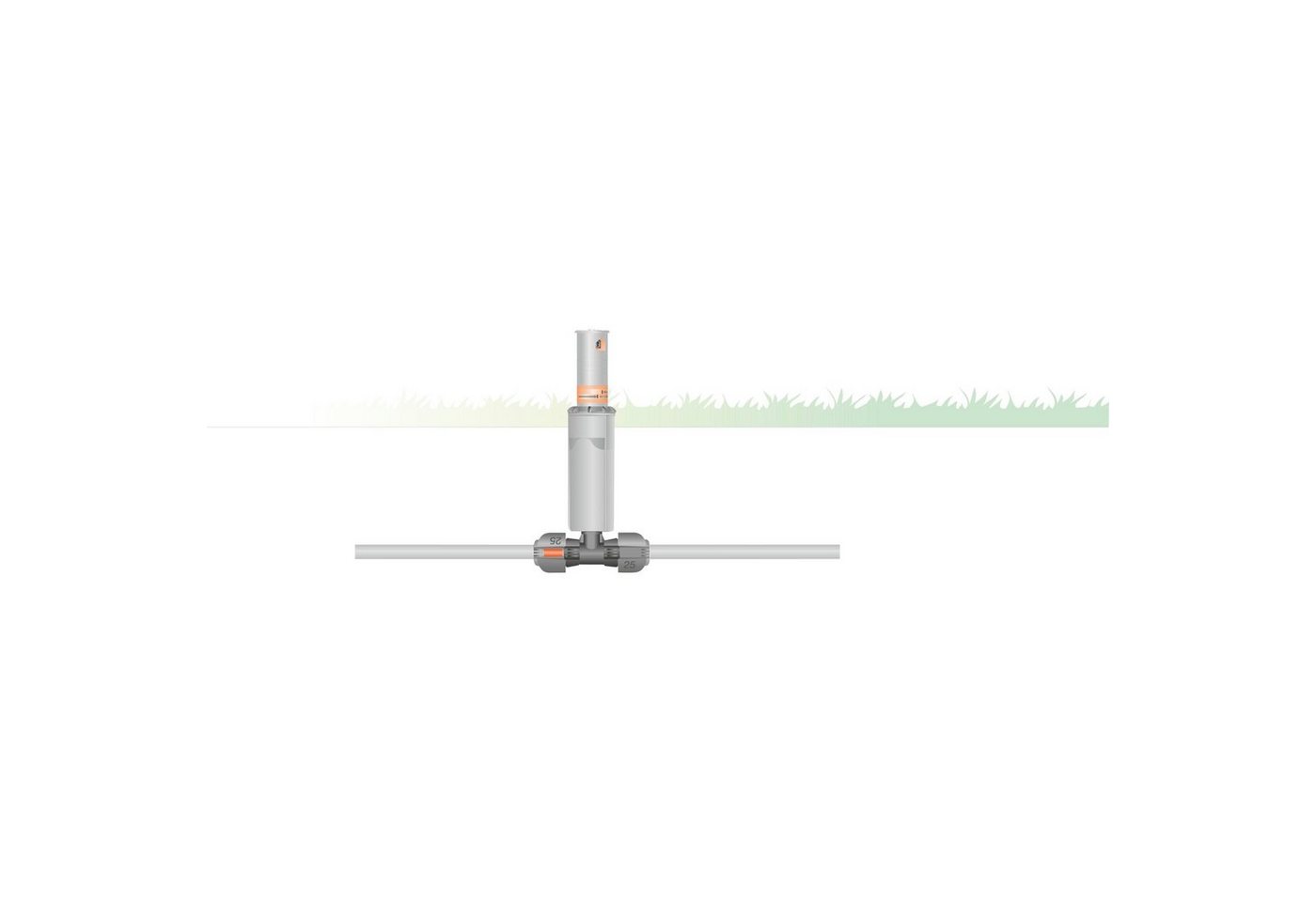 Thumbnail - GARDENA Bewässerungsventil GARDENA Sprinklersystem T-Stück 25mm > 1/2"