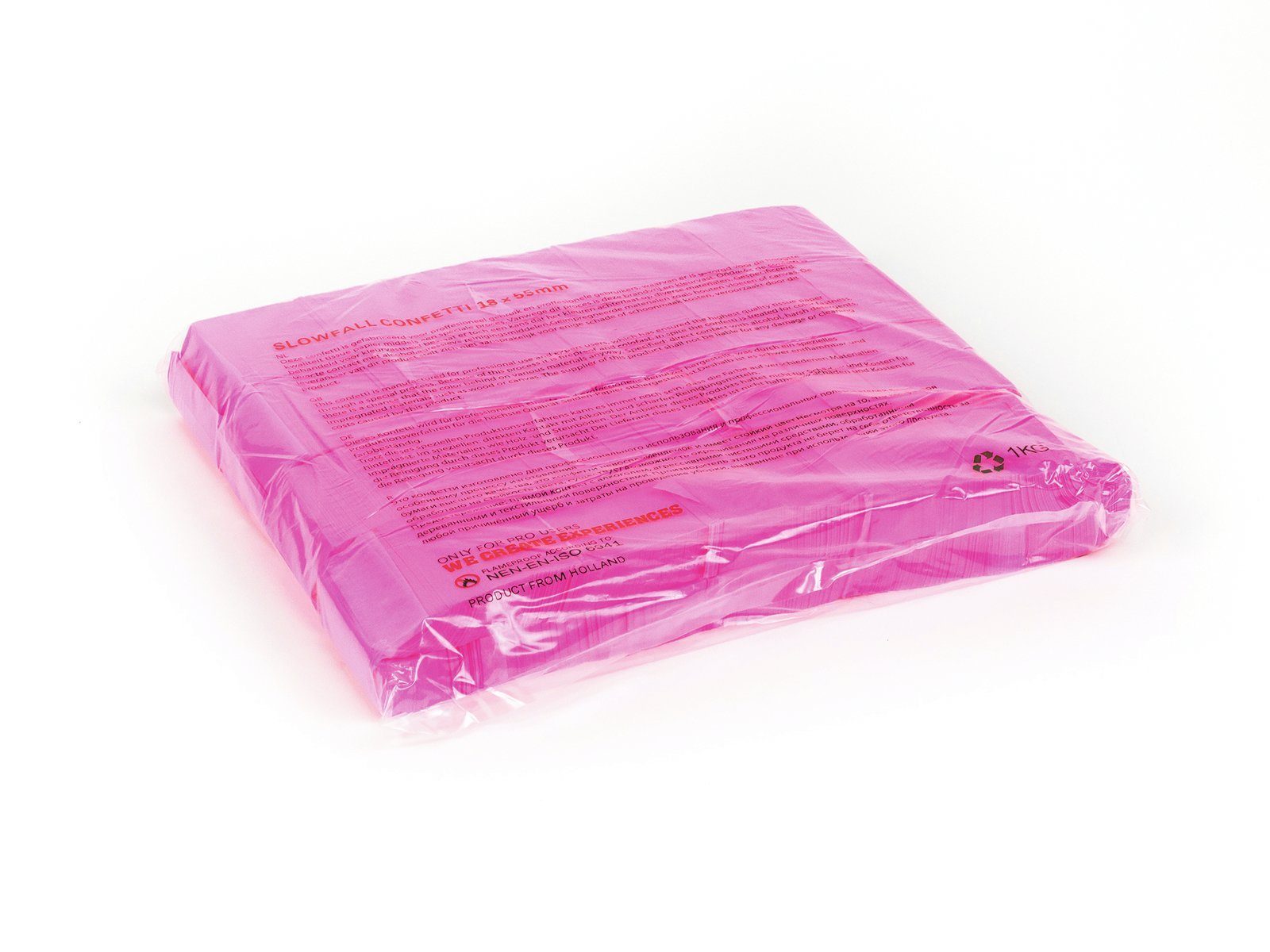 1kg, rechteckig Konfetti Konfetti Fx verschiedene neon, Slowfall 55x18mm, erhältlich UV-aktiv, Farben pink TCM