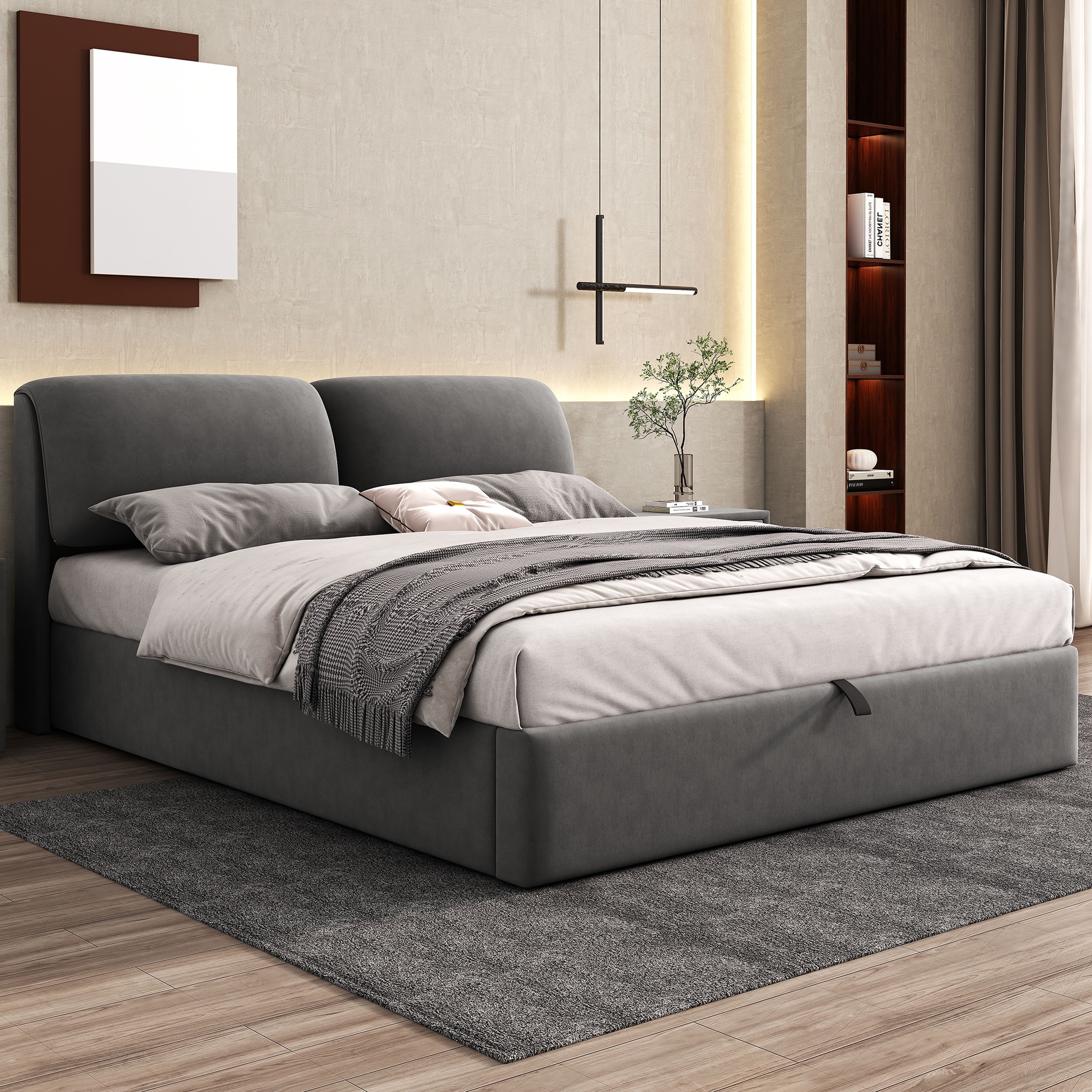 BlingBin Polsterbett Hydraulisches Bett, Stauraumbett Doppelbett günstig online kaufen