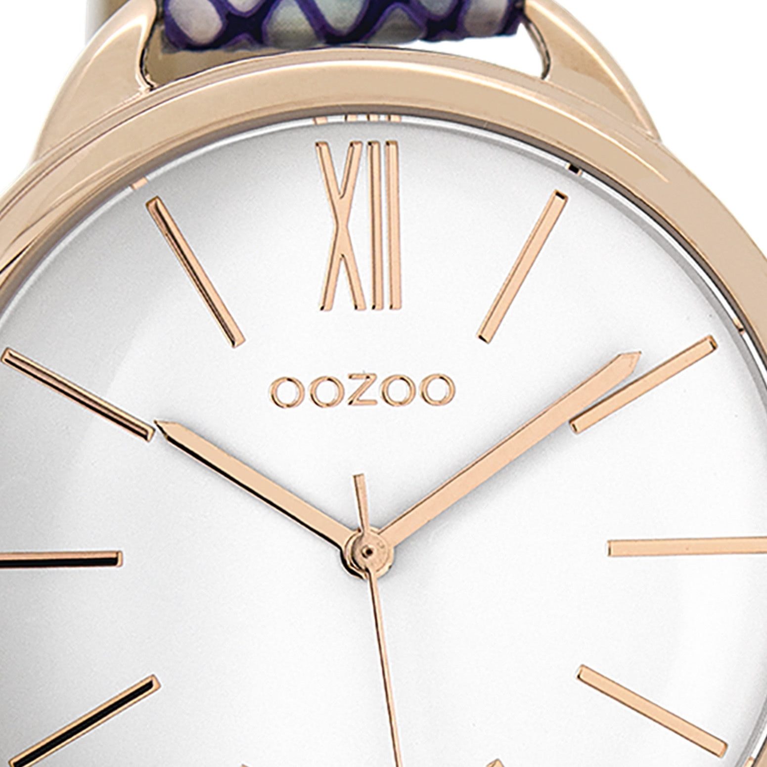 OOZOO Quarzuhr Oozoo Damen Armbanduhr Timepieces Analog, (Analoguhr), Damenuhr rund, groß (ca. 45mm) Lederarmband, Luxus-Style