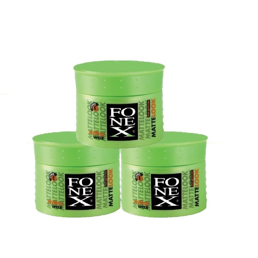 Fonex Cosmetics Haarwachs Fonex Styling Wax Matte Look 3er Set je 100ml (300ml) | Haarwachs