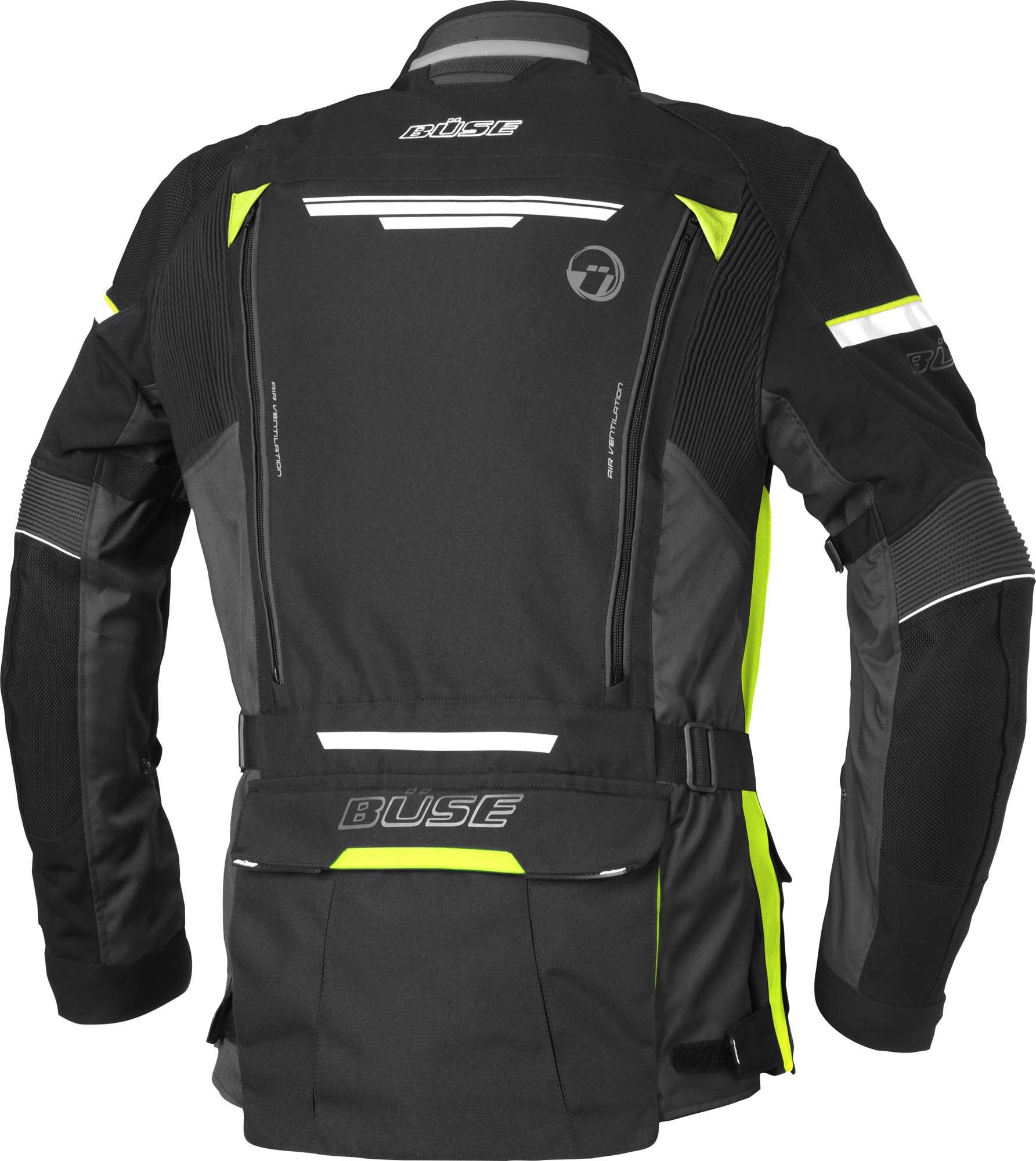 Büse Motorradjacke Highland III wasserdichte Motorrad Textiljacke Atmungsaktiv,Verbindungsreißverschluss,Ellenbogenprotektoren enth