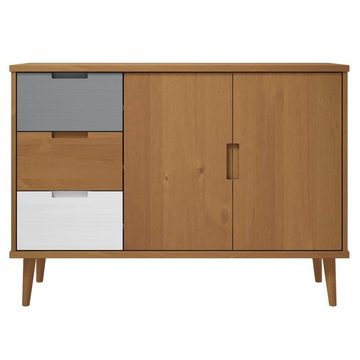 vidaXL Sideboard Sideboard MOLDE Braun 113x40x80 cm Massivholz Kiefer (1 St)