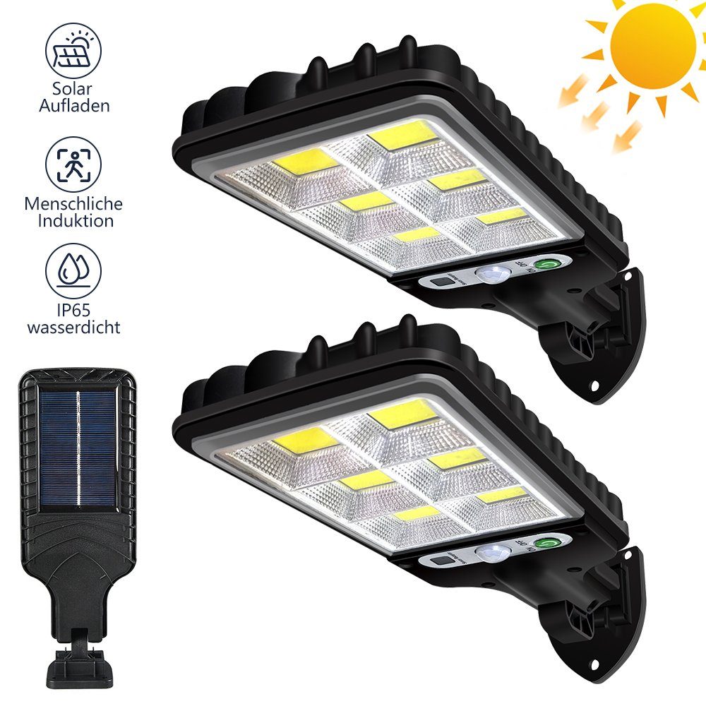 MDHAND Außen-Wandleuchte Solar-Wandleuchte für Beleuchtung, Induktive LED integriert, fest Tageslichtweiß, draußen, PIR-Bewegungssensor