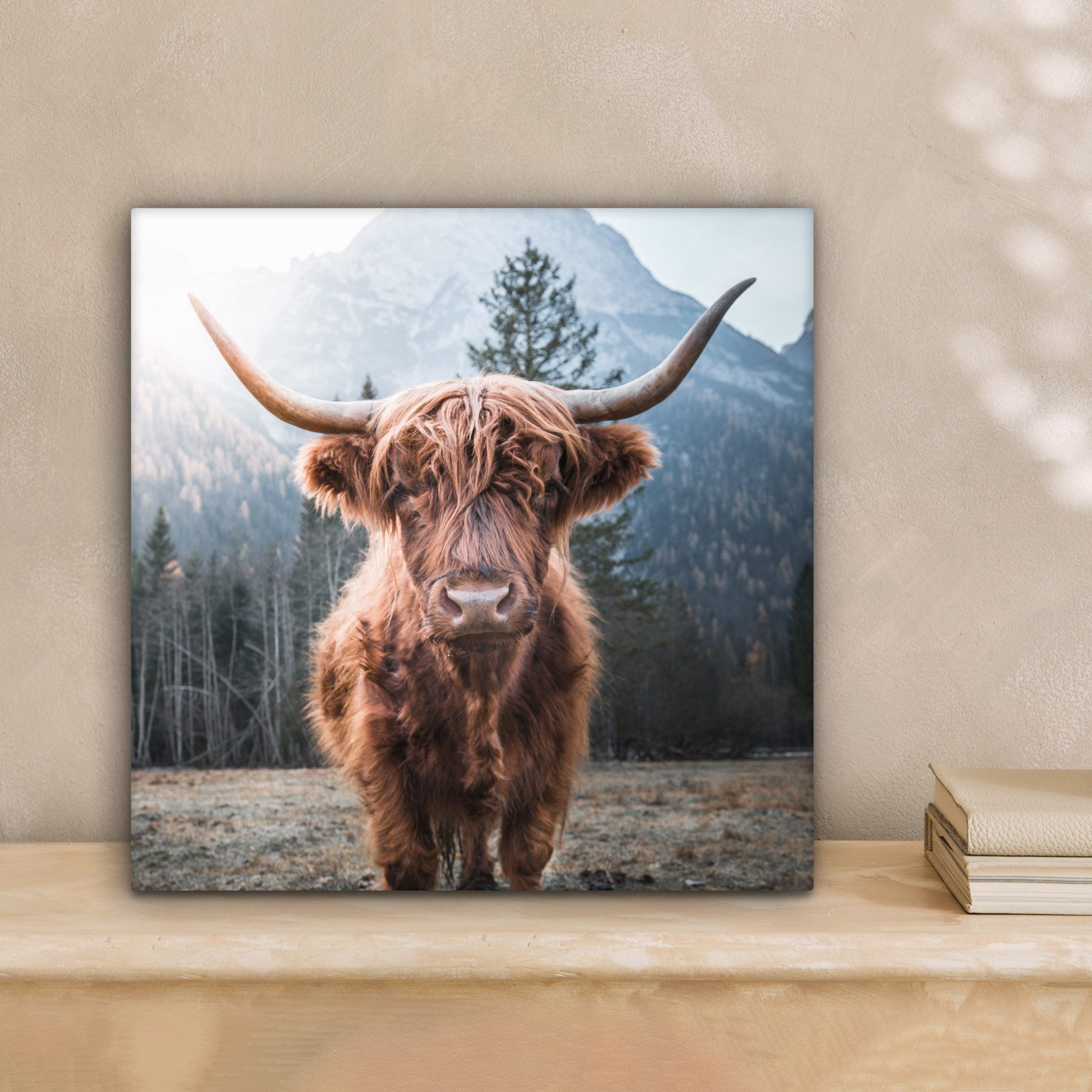 OneMillionCanvasses® Leinwandbild Schottischer Hochländer - Kuh - Tiere - B günstig online kaufen