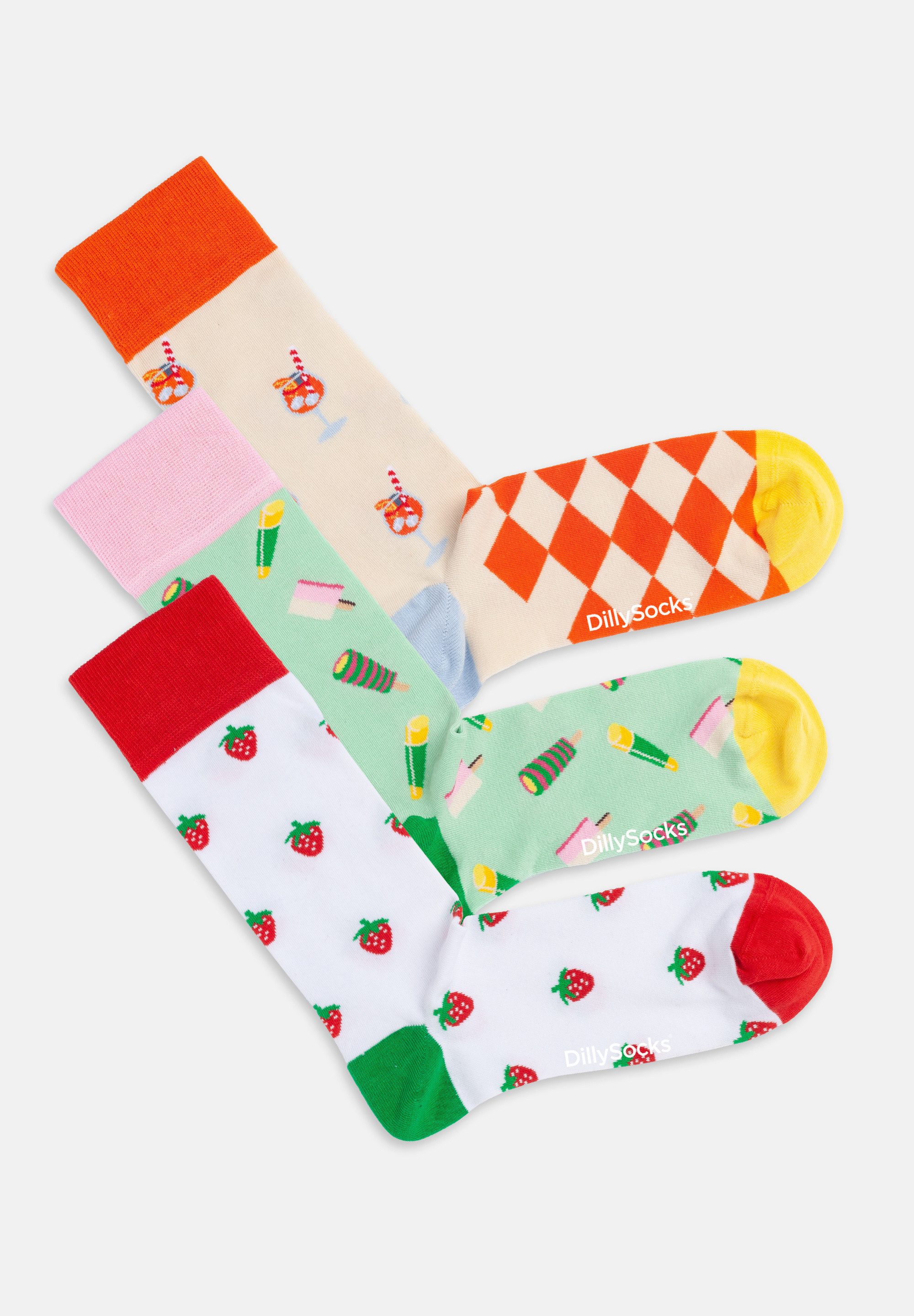 DillySocks Basicsocken Summer Snacks Aus Baumwolle & recyceltem Polyamid